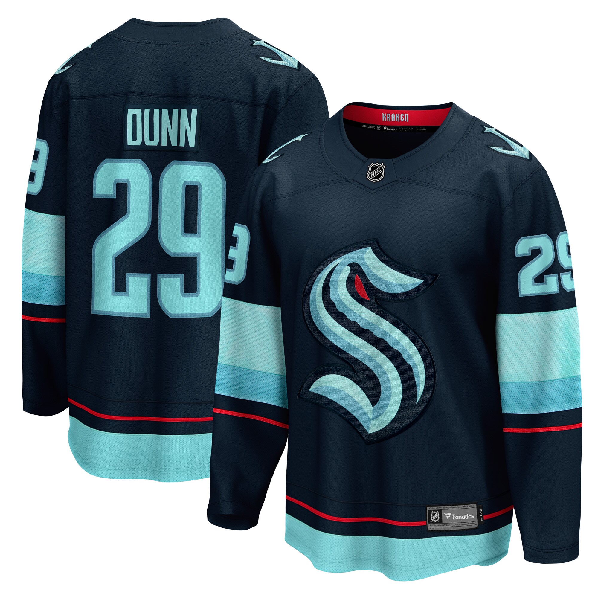 Vince Dunn Seattle Kraken Fanatics Home Breakaway   Jersey – Deep Sea Blue