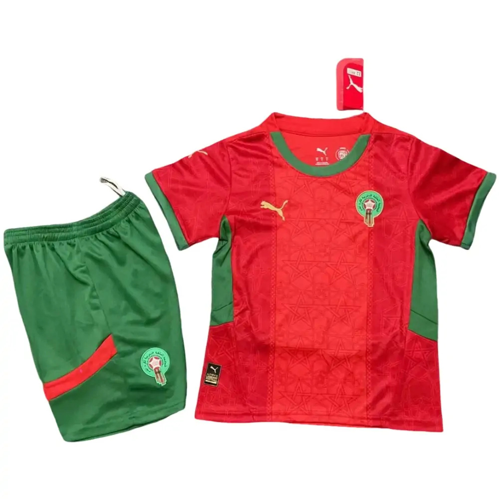 2025-26-Morocco Home-Jersey-Children's Kit