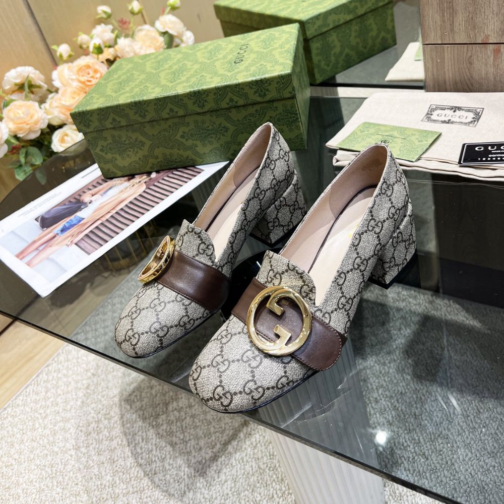 Gucci Women’S Blondie Pump Beige ‎701711 9I650 9769