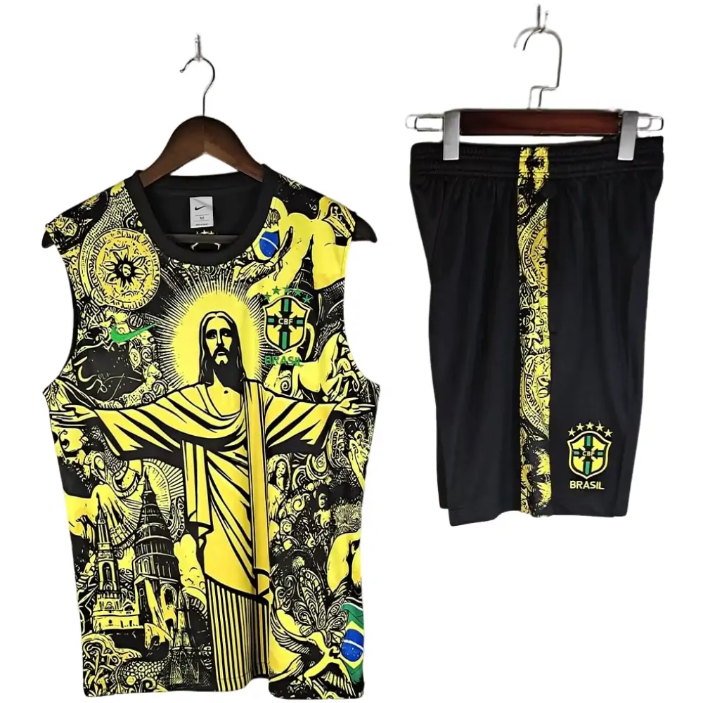 2025-26 Brazilian children's vest training suit yellow