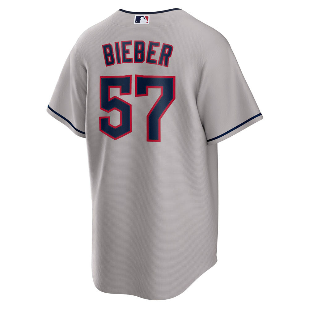 Men's Cleveland Guardians Shane Bieber Road Player Jersey - Gray