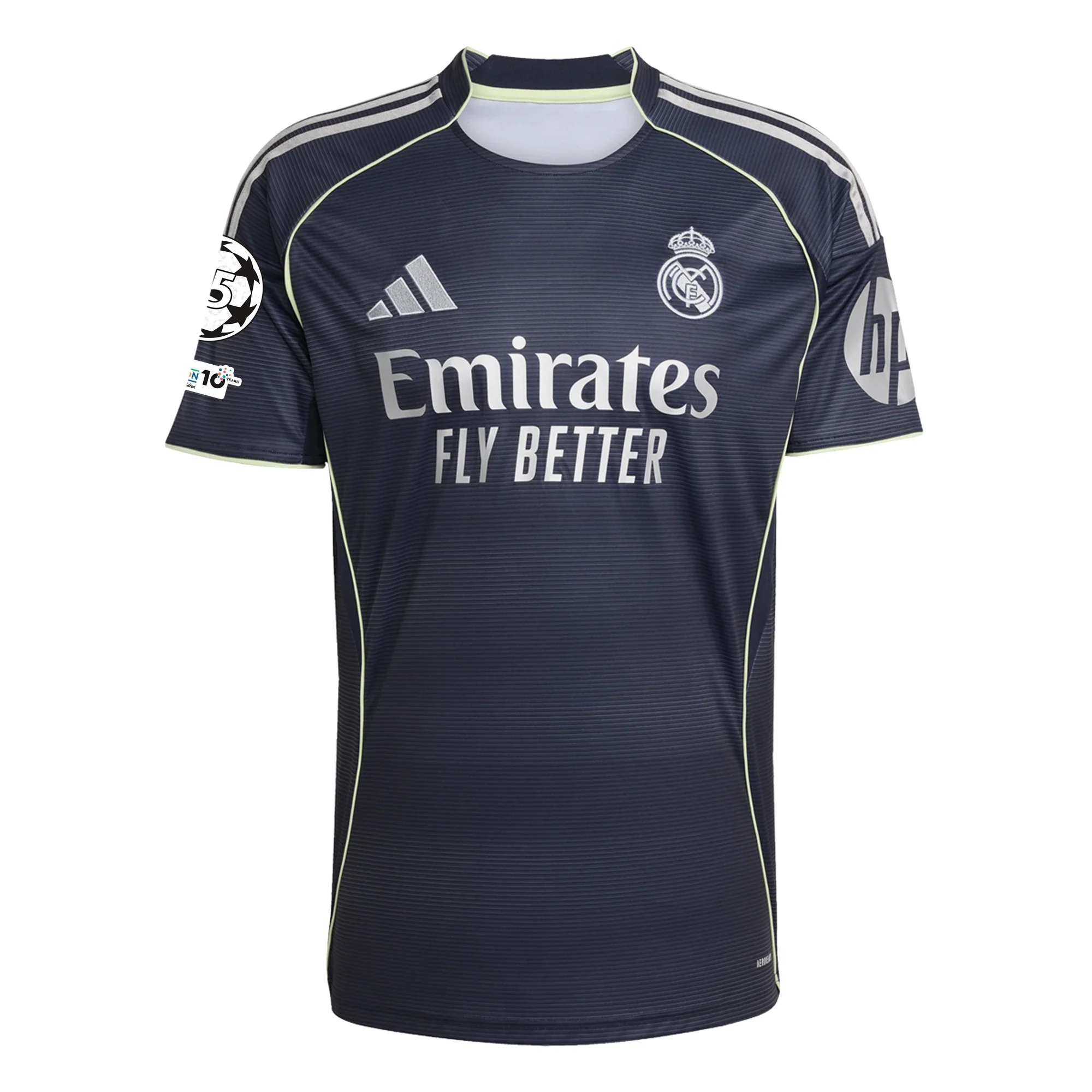 adidas Mbappé Real Madrid 25/26 Away Jersey w/ Champions League Patches (Legend Ink)