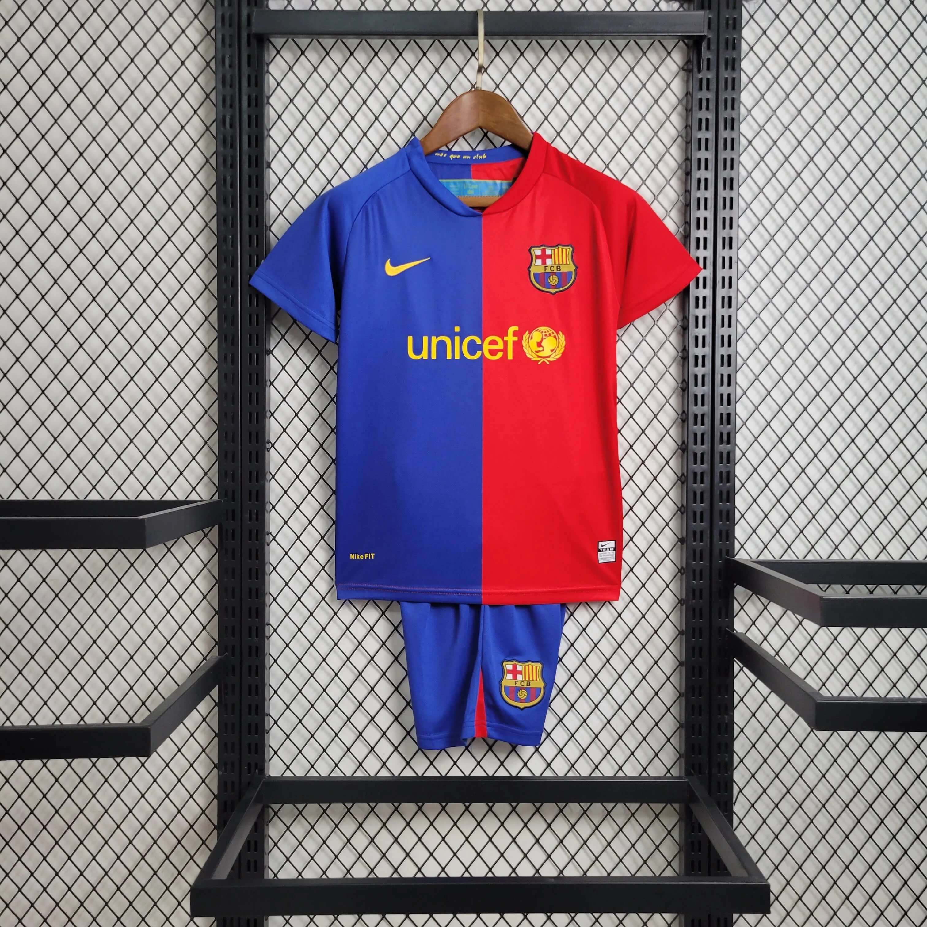 2008/2009 Retro Kids Size Barcelona Home  Football Shirt  1:1 Thai Quality