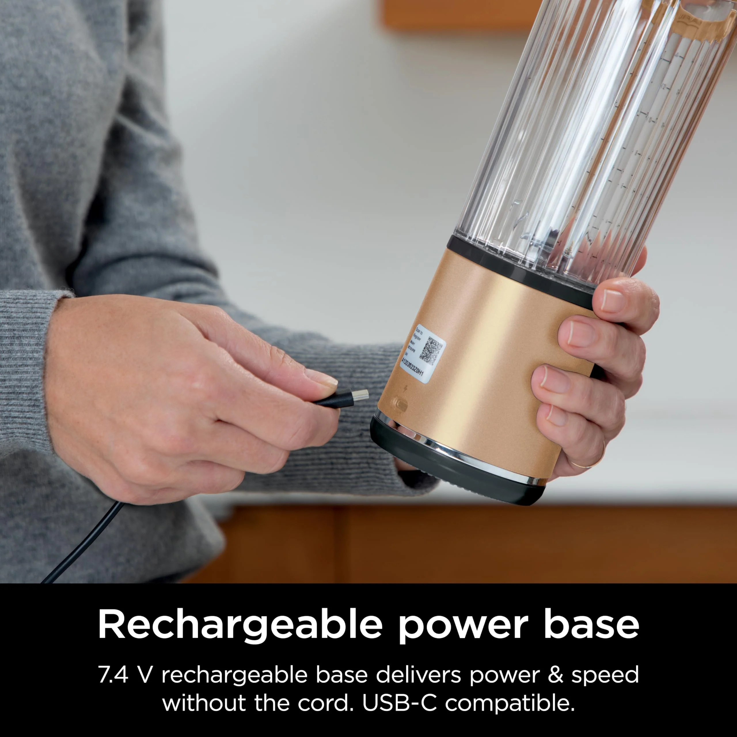 Ninja Blast Portable Blender, Cordless, 18oz. Vessel, Personal Blender for Shakes & Smoothies, BPA Free, Leakproof Lid & Sip Spout, USB-C Rechargeable, Dishwasher Safe Parts, Metallic Purple,