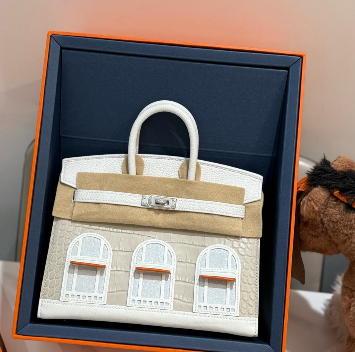 Hermès Birkin 20 Silver Buckle Platinum Bag customization