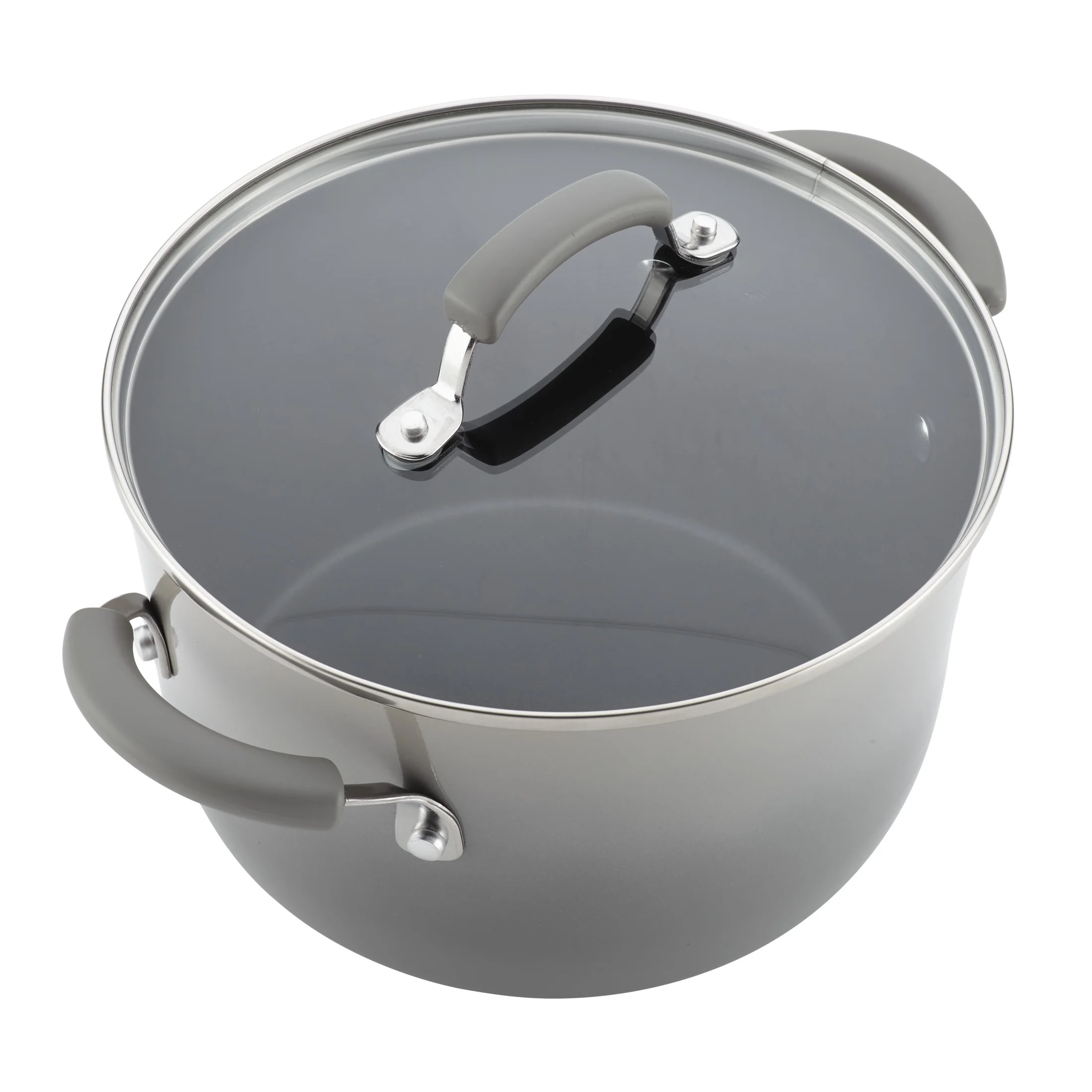 Rachael Ray 15-Piece Nonstick Pots and Pans Set/Cookware Set, Marine Blue