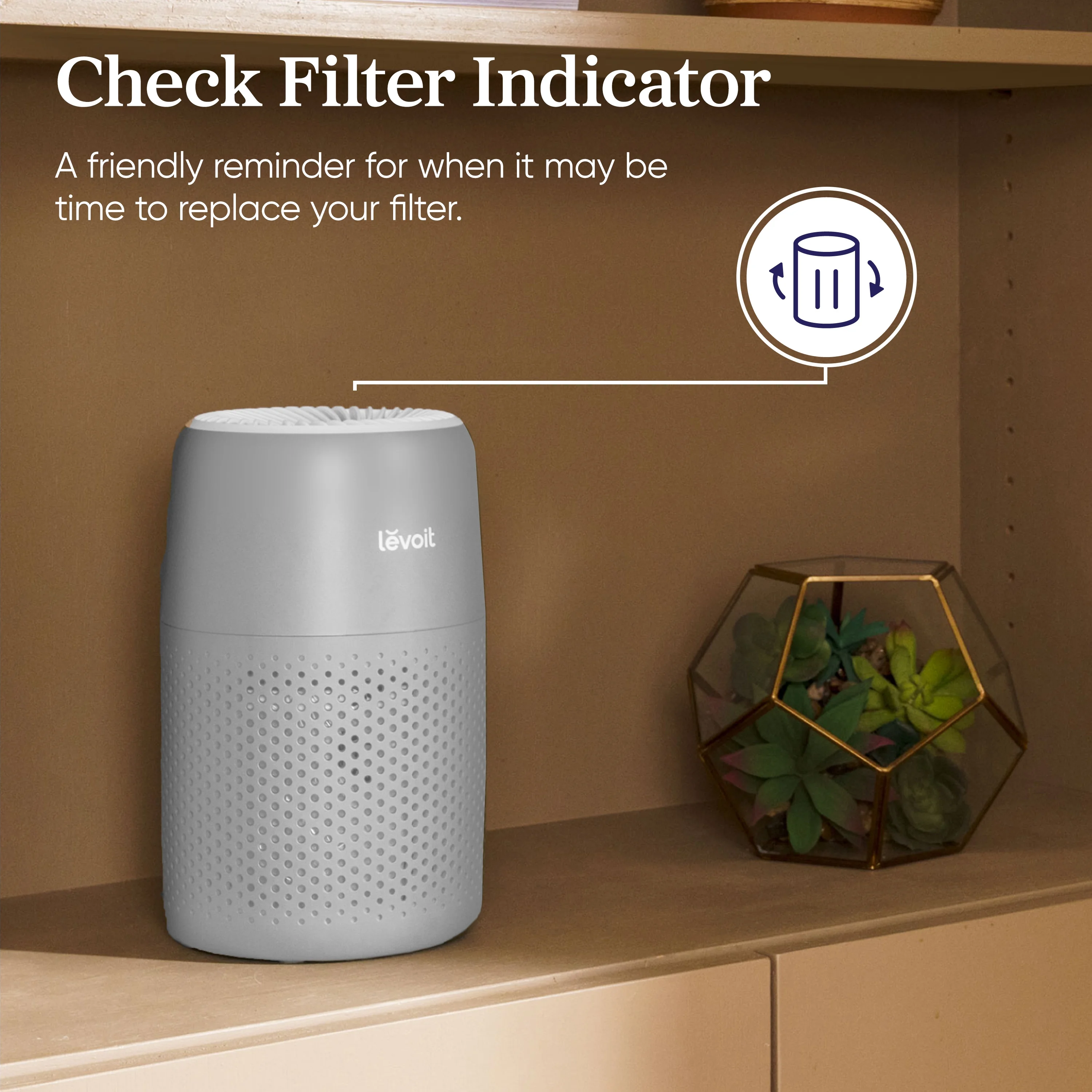 (3 pack) Levoit Core Mini-P 255 Sq Ft 3-Stage Filter Desktop Air Purifier with Aromatherapy, Gray