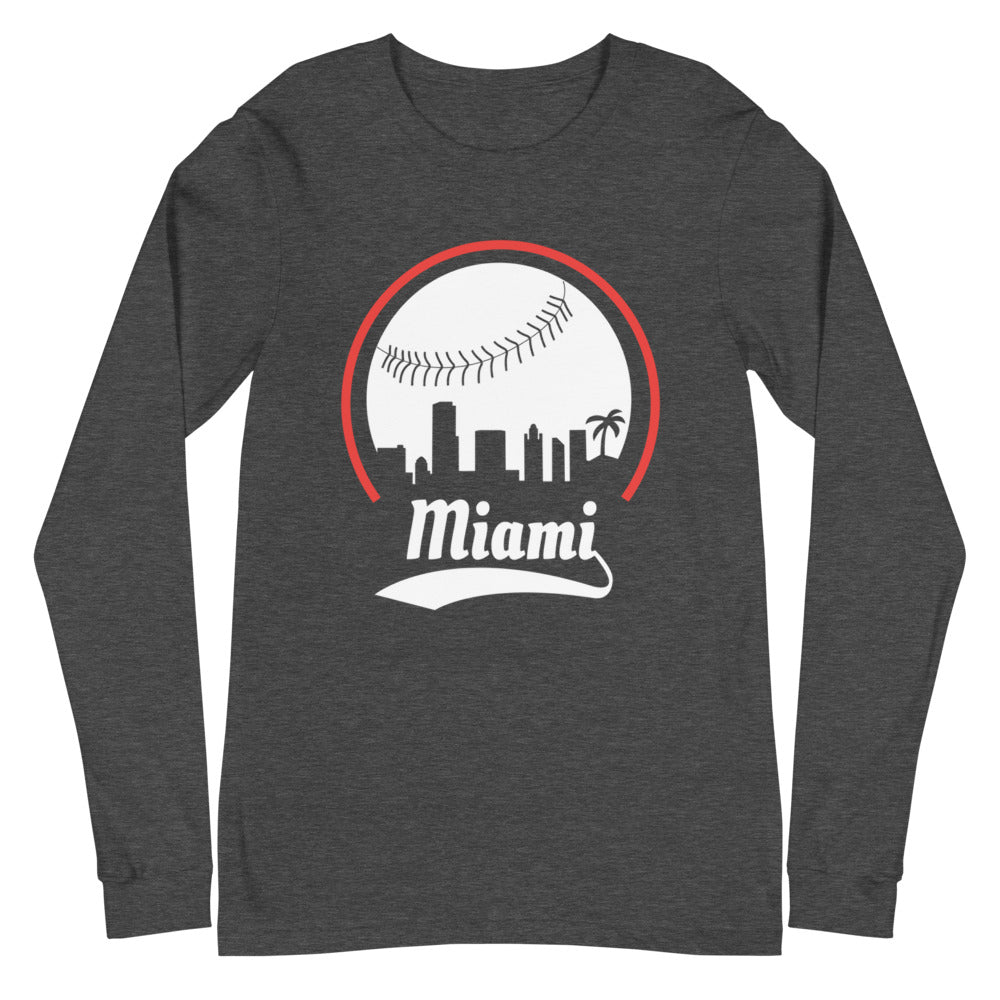 Unisex Miami Marlins Baseball Long Sleeve Tee Shirt
