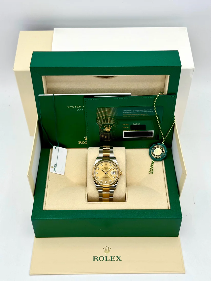 【Super Clone】RLX  Datejust 36mm 126233 Champagne Dial Jubilee Bracelet Watch