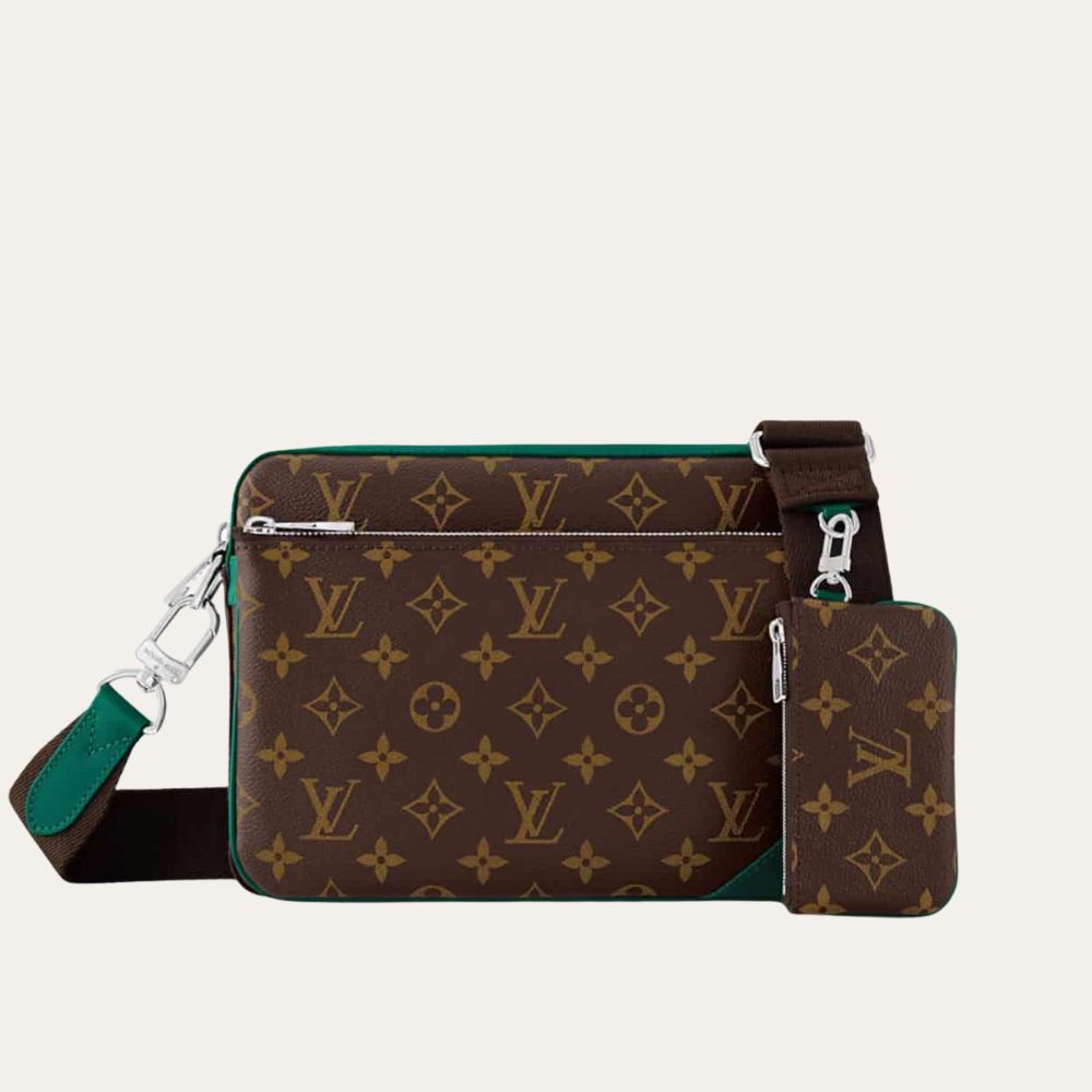 Louis Vuitton Trio Messenger Bag Green 9.8 Inches M12766