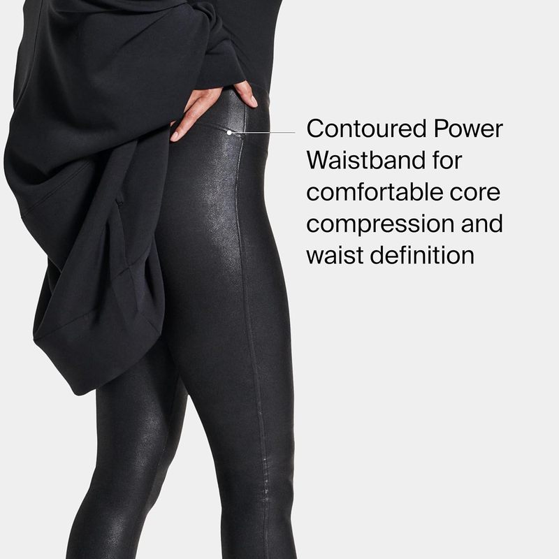 Faux Leather Leggings - Tummy Control Leggings