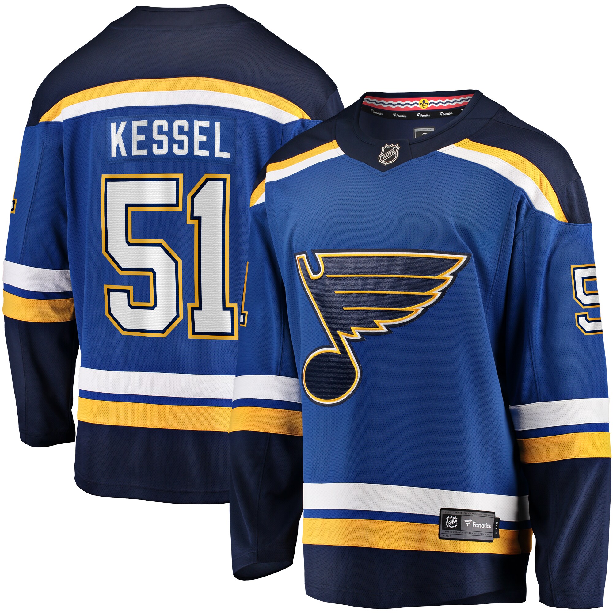 Matthew Kessel St. Louis Blues Fanatics Home Premier Breakaway   Jersey – Blue