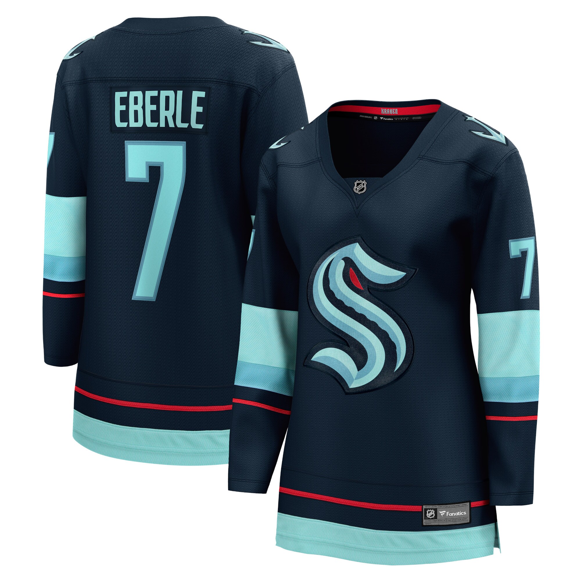 Jordan Eberle Seattle Kraken Fanatics Women’s Home Breakaway   Jersey – Navy