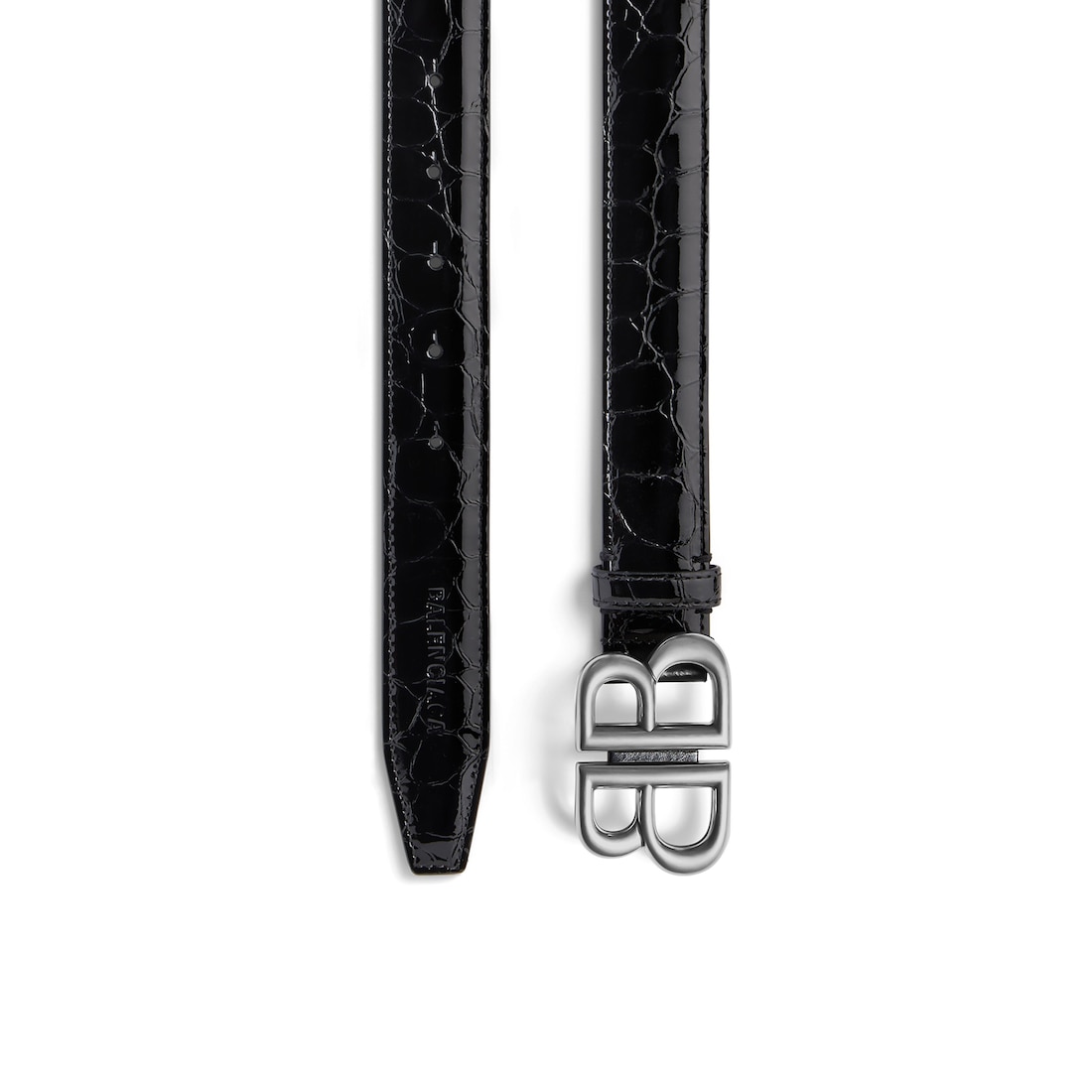 Women’s Monaco Belt Crocodile Embossed in Black