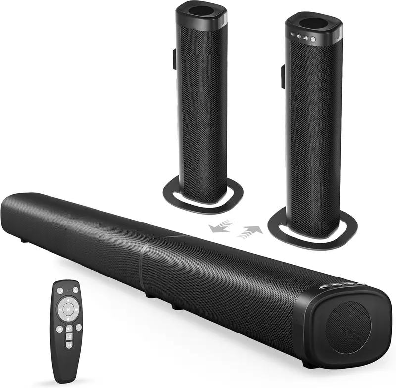 100W Bluetooth 5.3 Soundbar for Smart TVs – Wireless Detachable Satellite Speakers