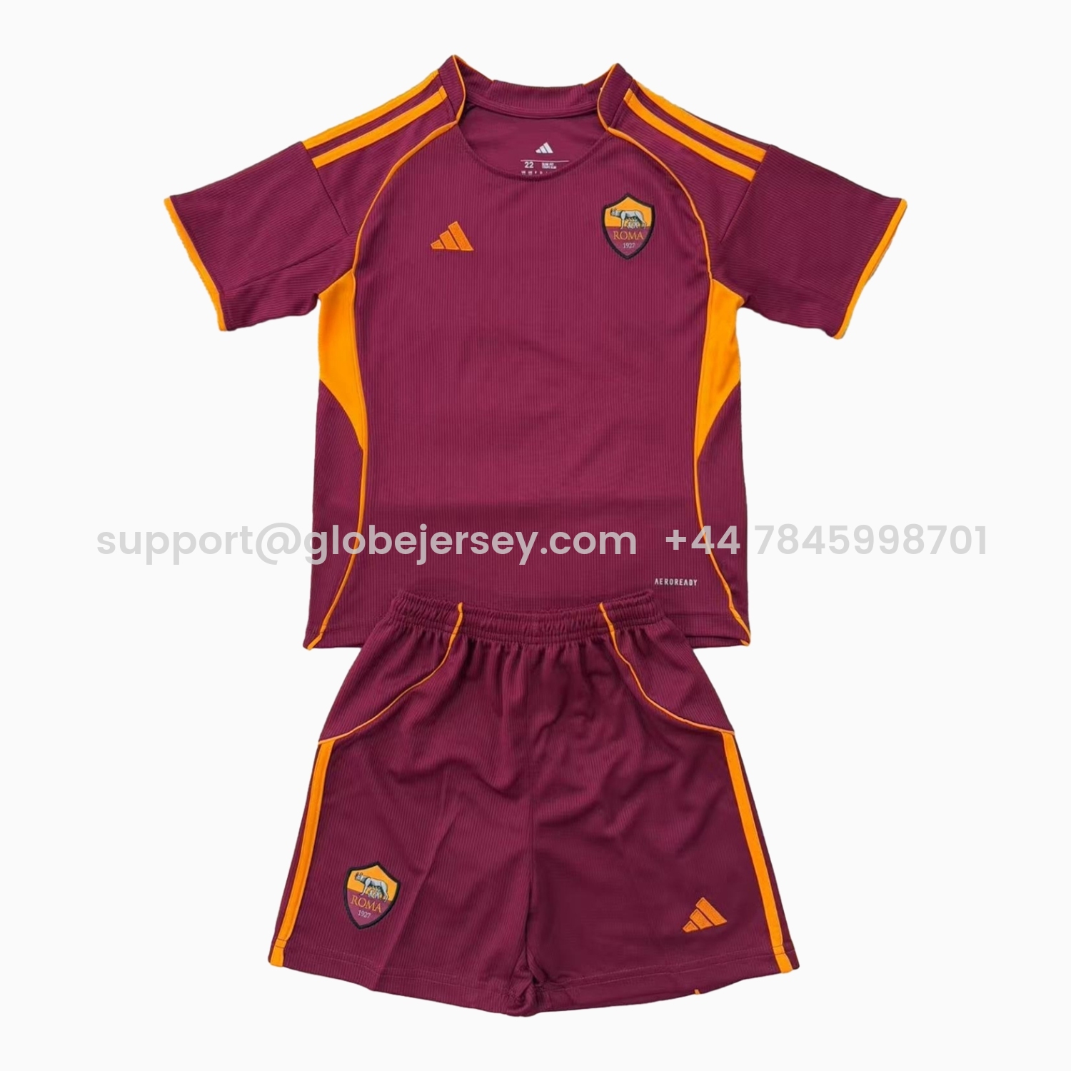 AS Roma 25-26 Home Unsponsored Men's Adult Jersey Set - Fans Version