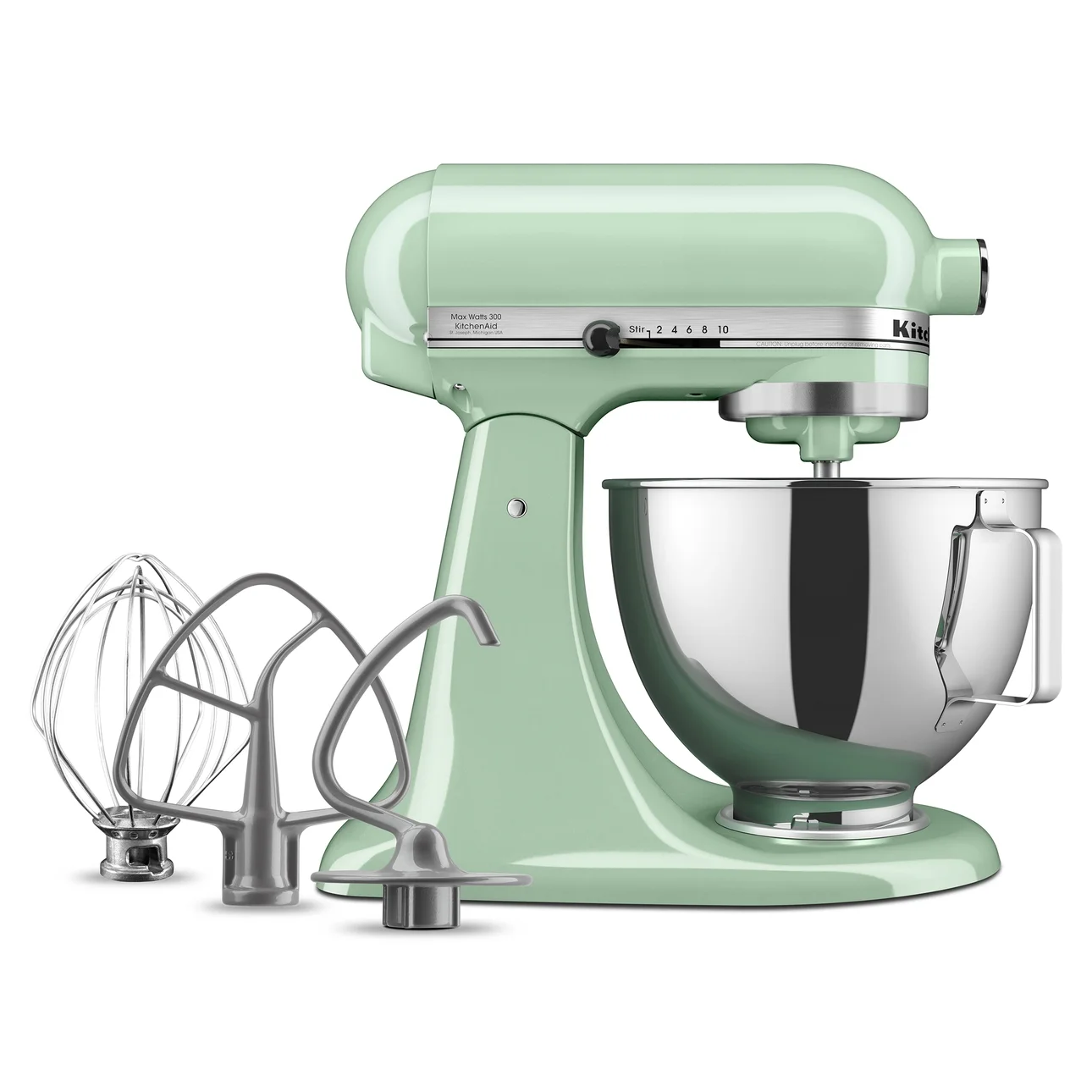 KitchenAid Deluxe Series 4.5 Quart Tilt-Head Stand Mixer with Stainless Bowl, Contour Silver, KSM97CU