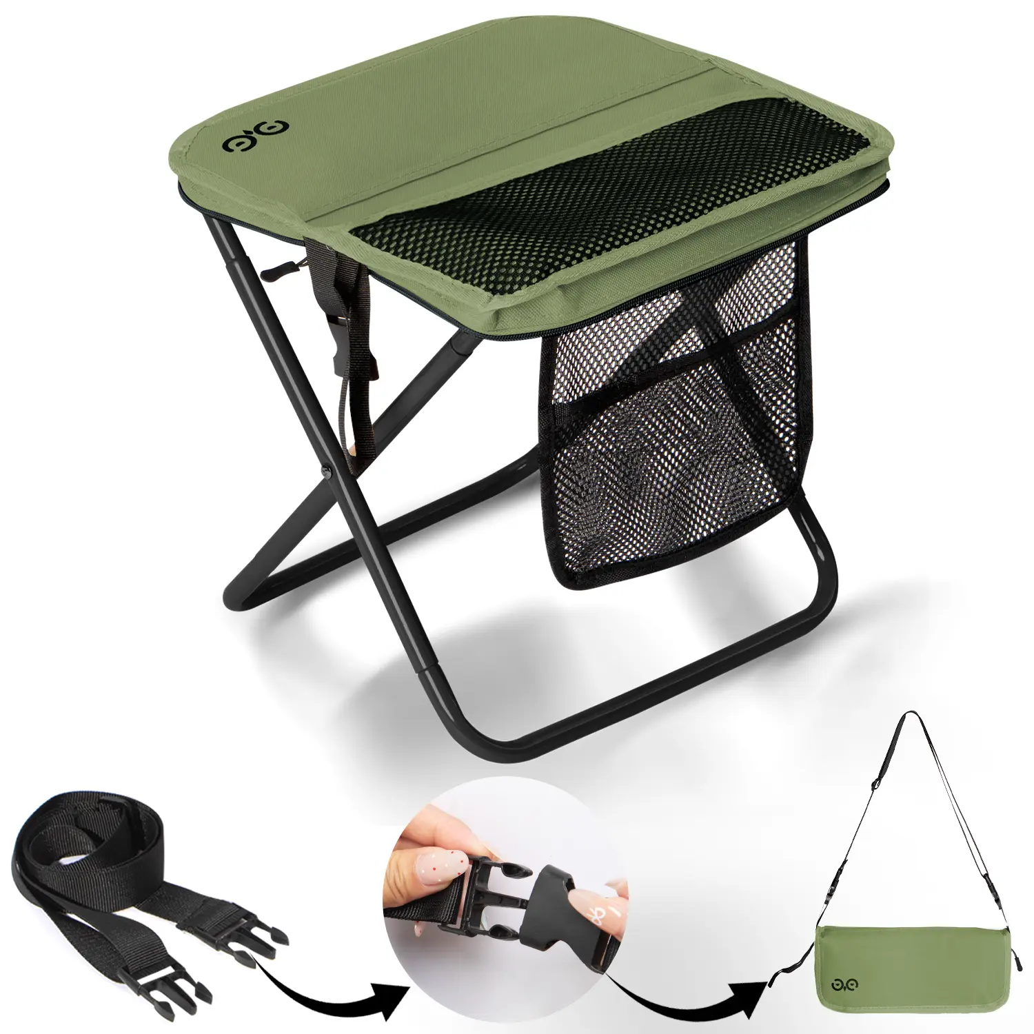 Portable Outdoor Folding Chair with Shoulder, Strap Ultra Light 1.5 lbs