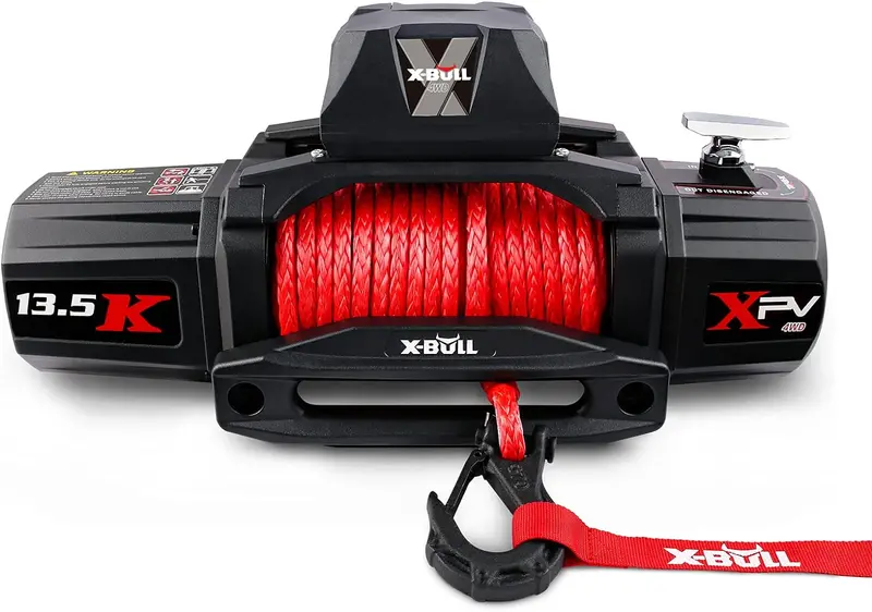13.500-Lb Capacity 12V DC Electric Winch – Off-Road Recovery Winch with Dual-Function Wireless Remote Control. Trailer & Vehicle Towing Ready