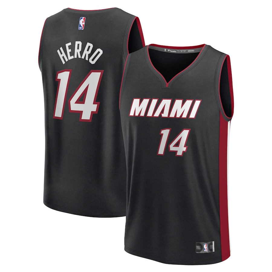 Youth Miami Heat Tyler Herro Fanatics Black Fast Break Replica  Jersey - Icon Edition