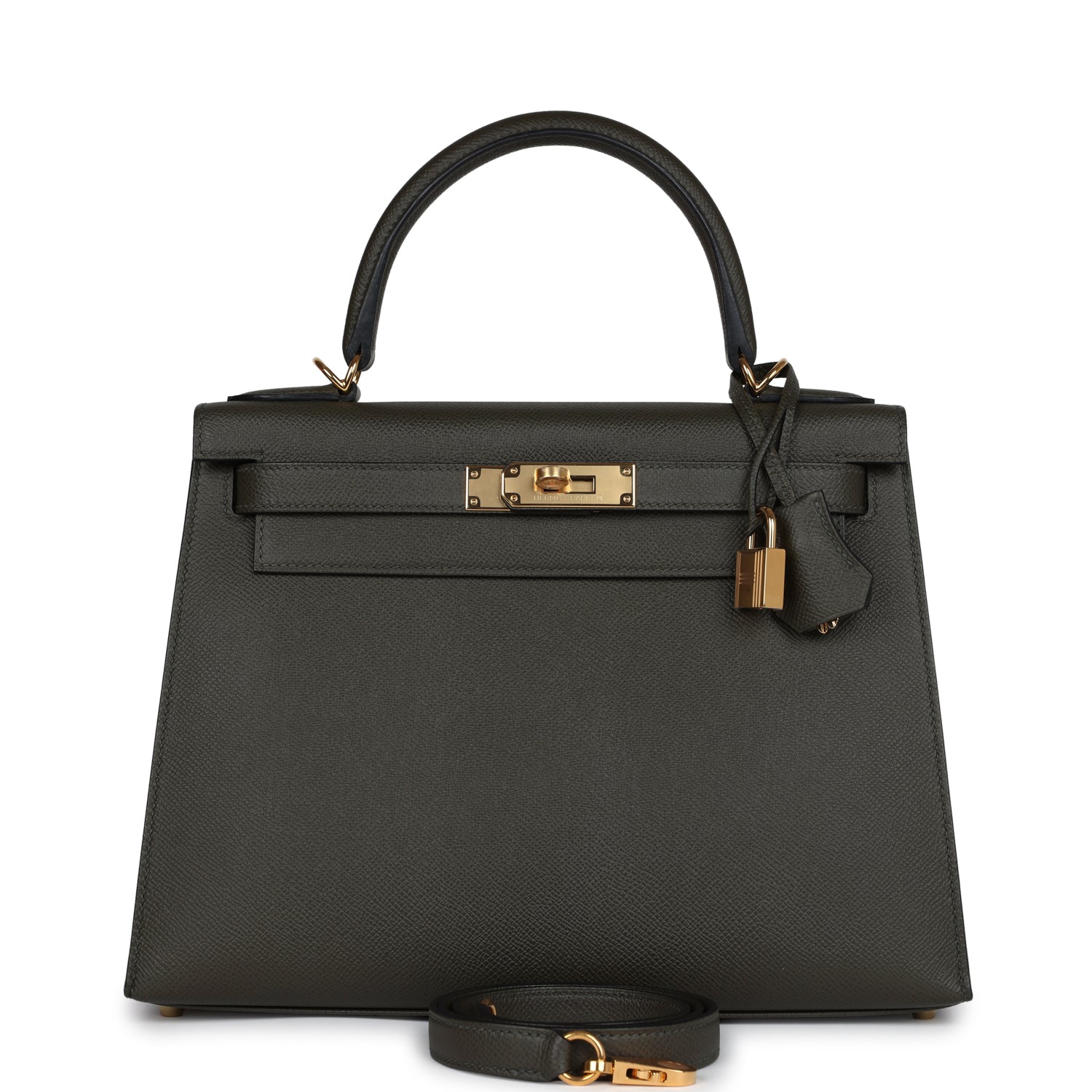 Kelly Sellier 28 Vert De Gris Epsom Gold Hardware