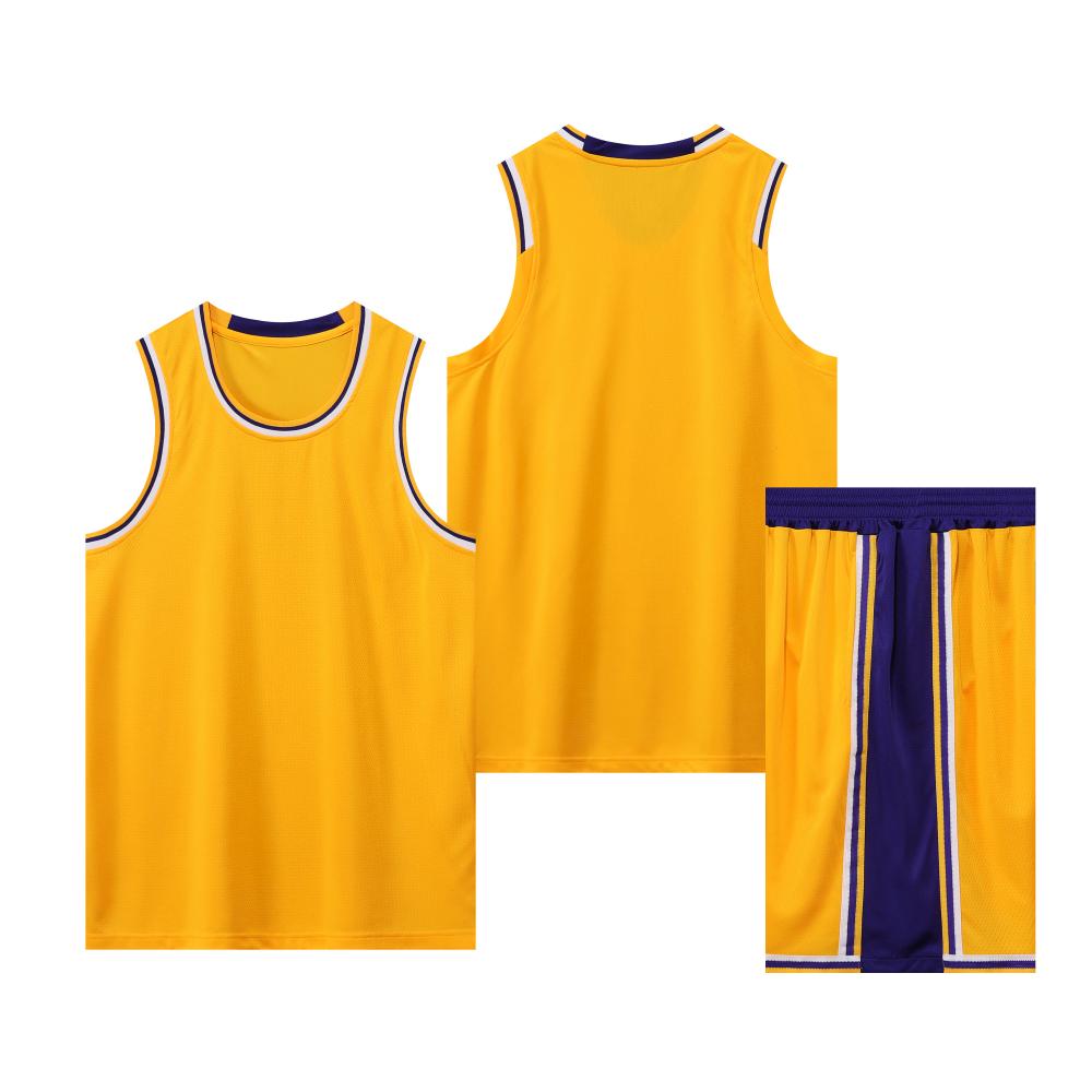 Lakers basketball yellow suit（Customizable name and number）