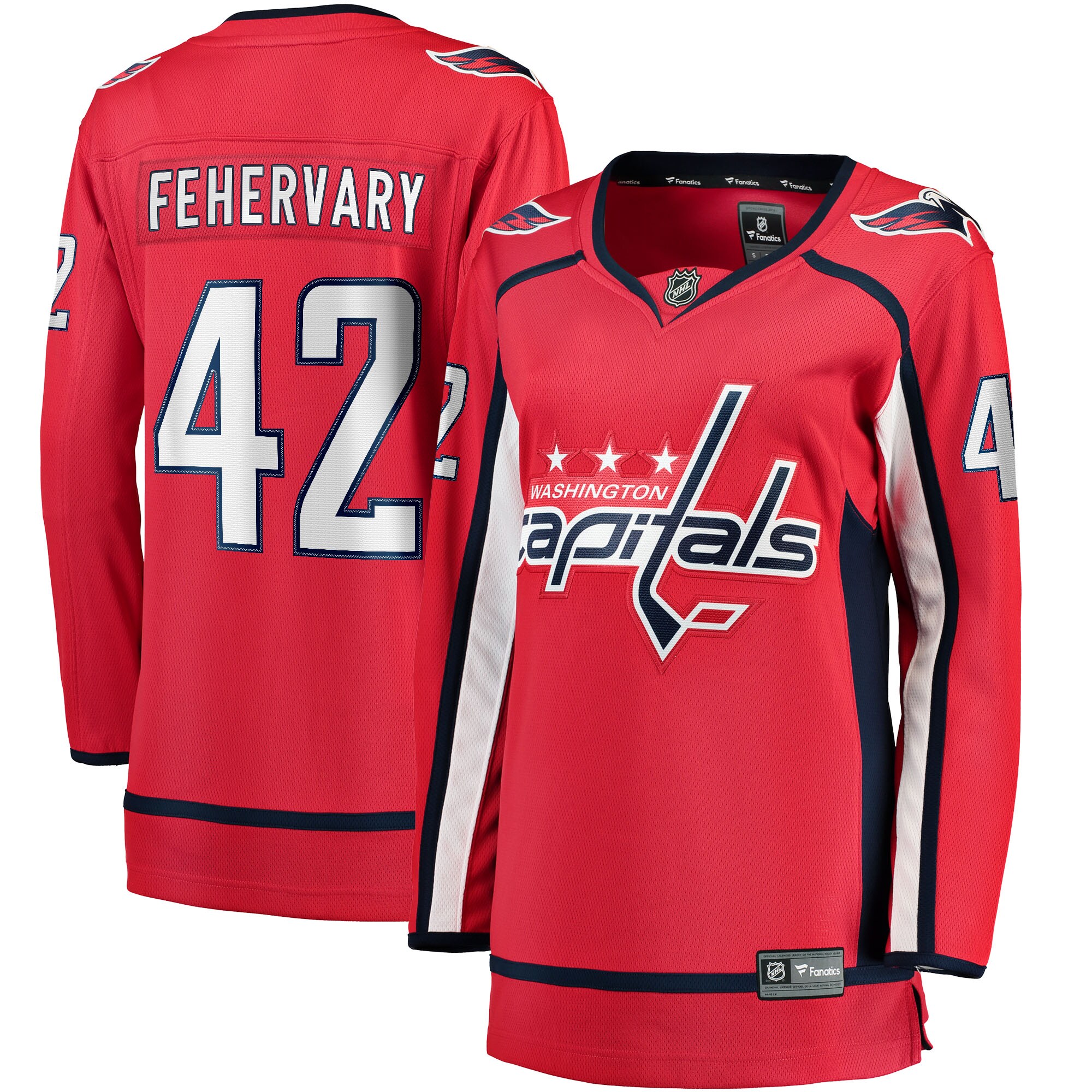 Martin Fehervary Washington Capitals Fanatics Women’s Home Breakaway   Jersey – Red