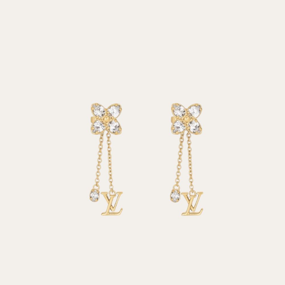 Louis Vuitton Dazzle Earrings Gold M01996