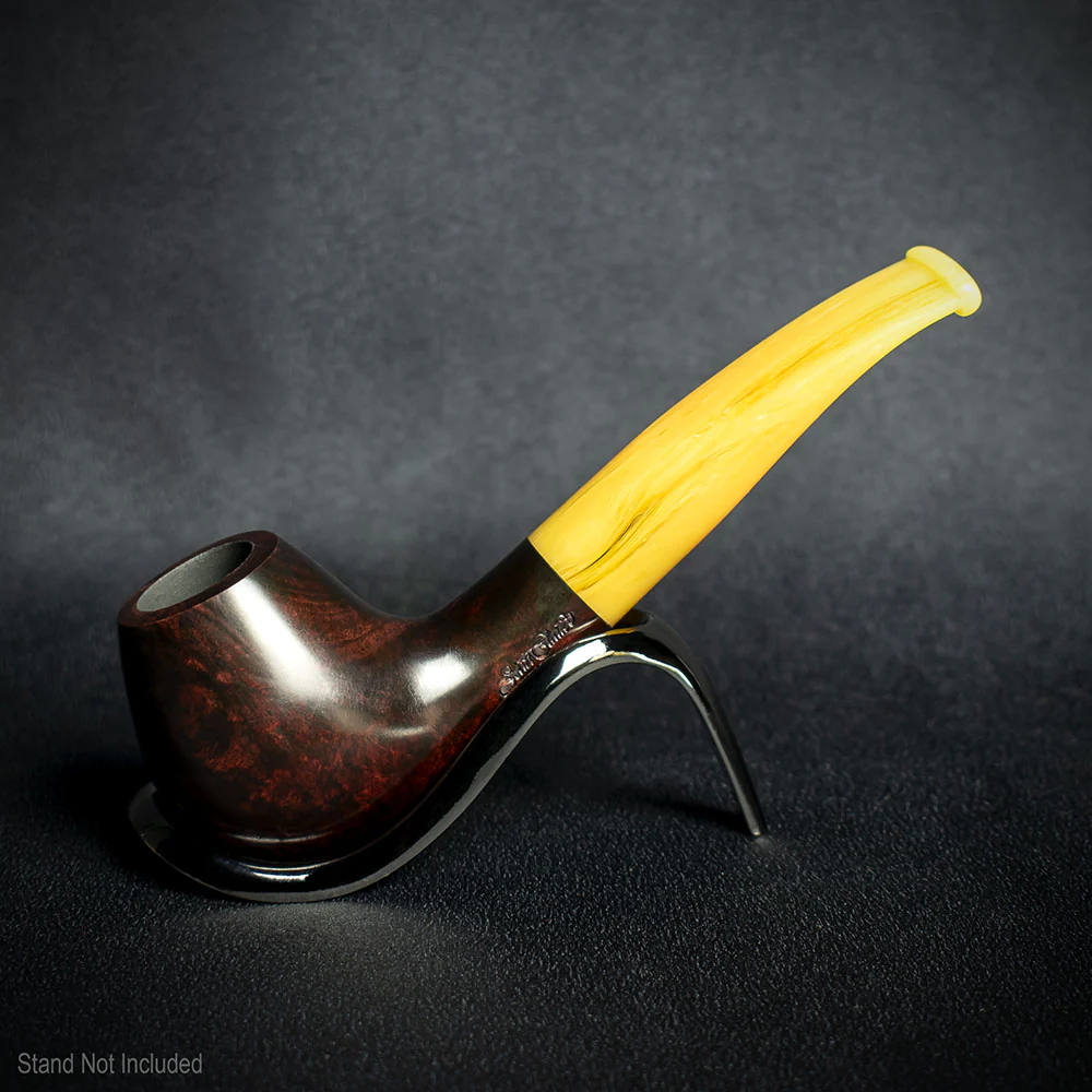 Jean Claude 9mm Yellow Tortoise Shell Briar Smoking Pipe - Shape 50