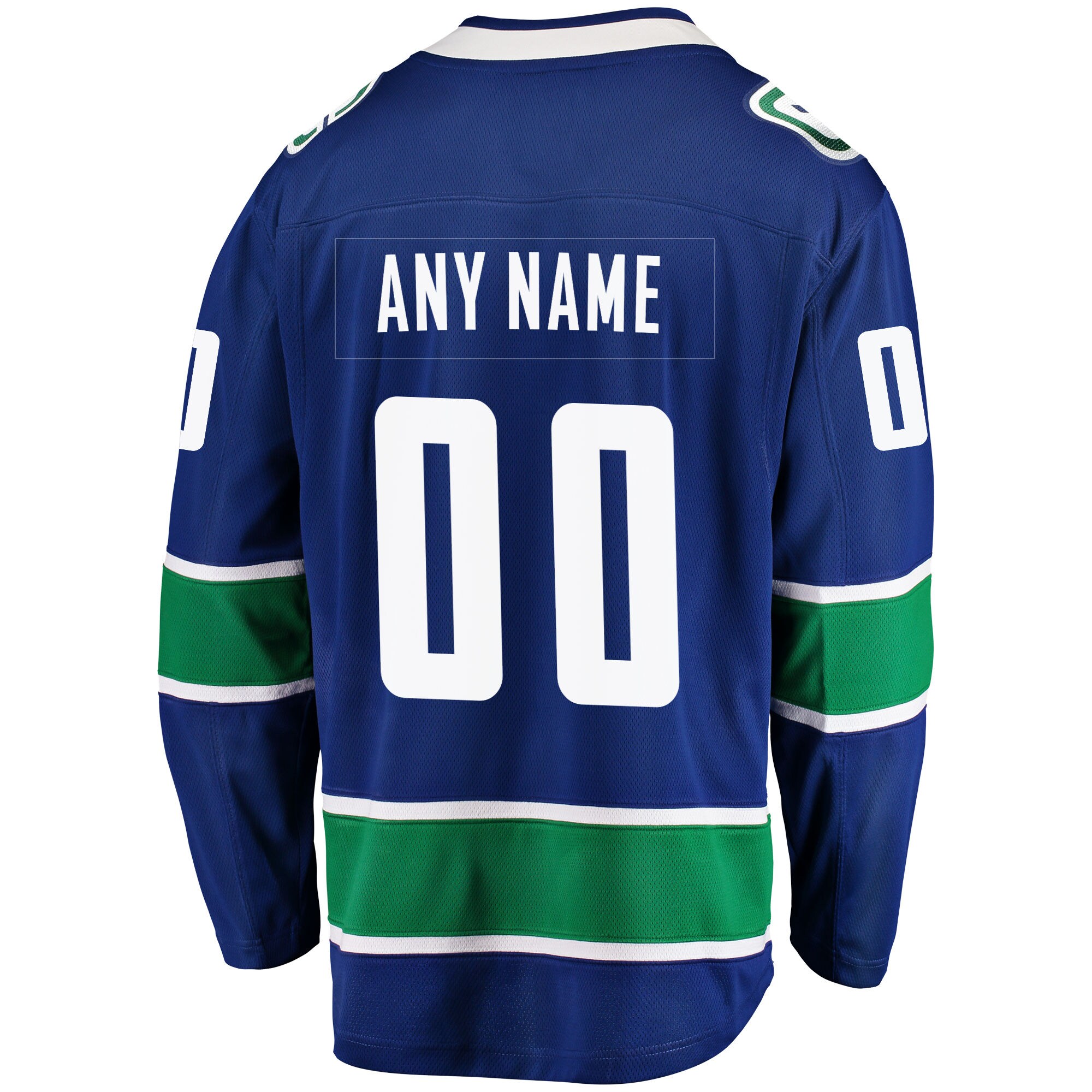 Vancouver Canucks Fanatics Home Team Breakaway Custom Jersey – Blue