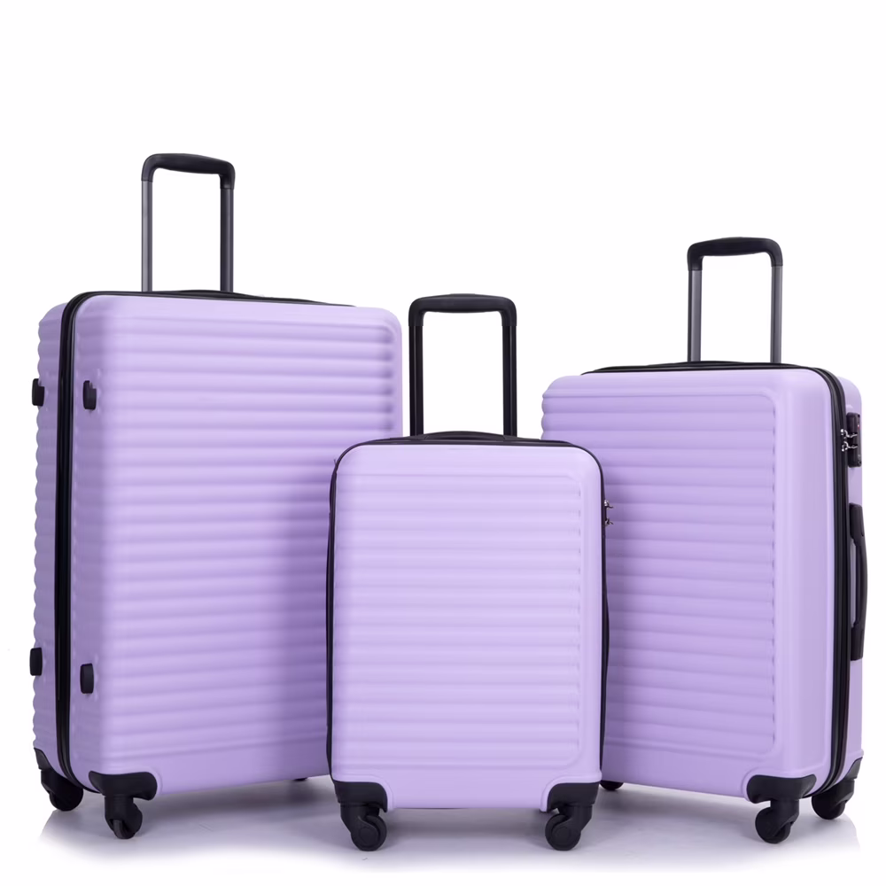 3 Pieces Luggage Sets, Expandable ABS Hardshell Clearance Luggage, Hardside Lightweight Durable Suitcase Sets with Two Hooks, Spinner Wheels and TSA Lock, 20in/24in/28in Travel Suitcase, Turquoise