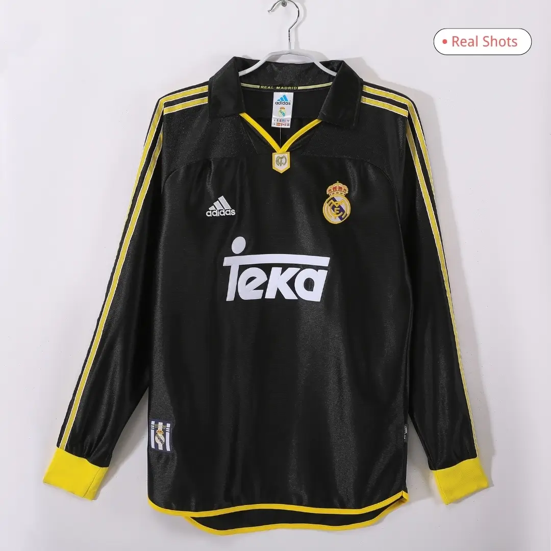 Real Madrid 1999/00 Away Long Sleeve Retro Soccer Jersey