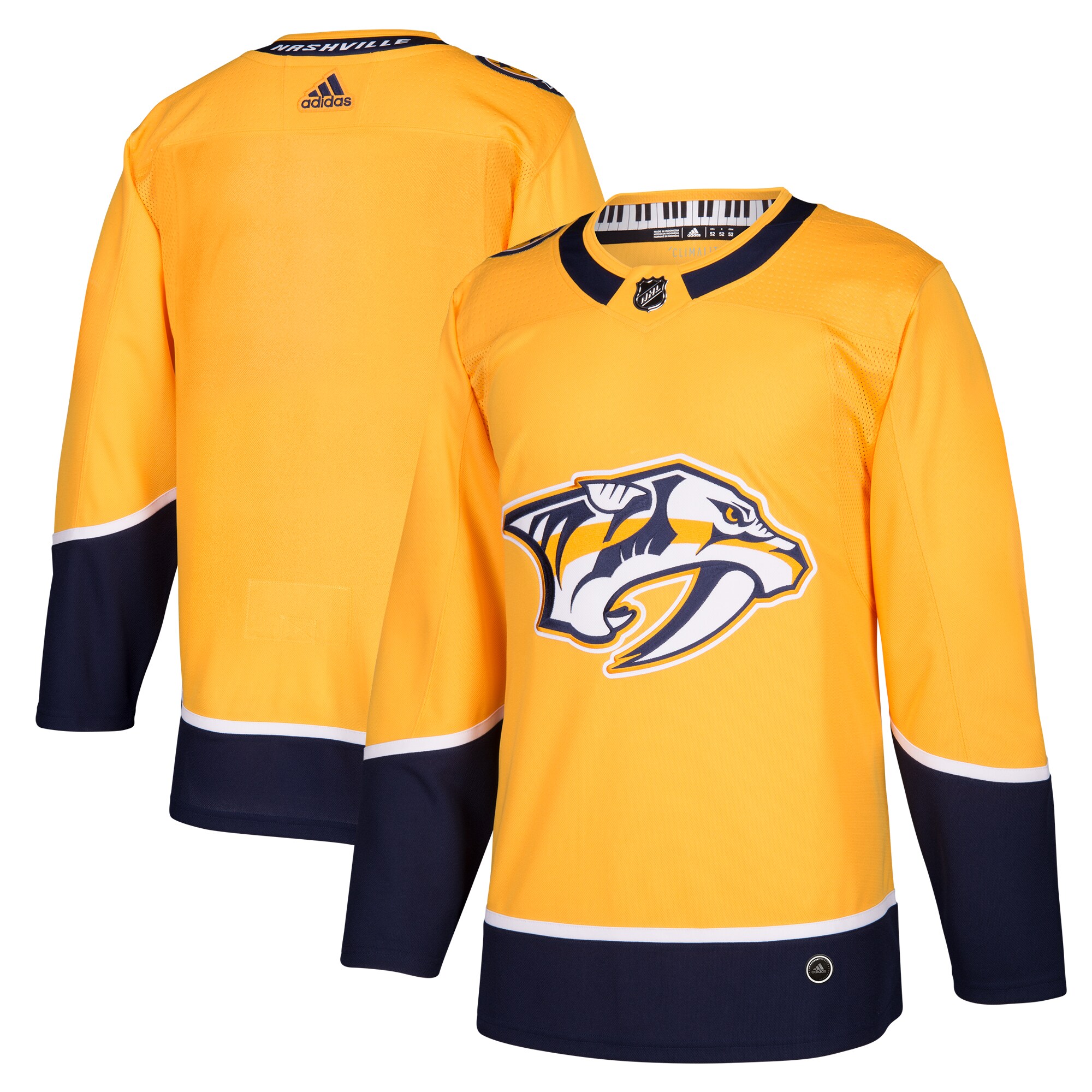 Nashville Predators  Home  Blank Jersey – Gold