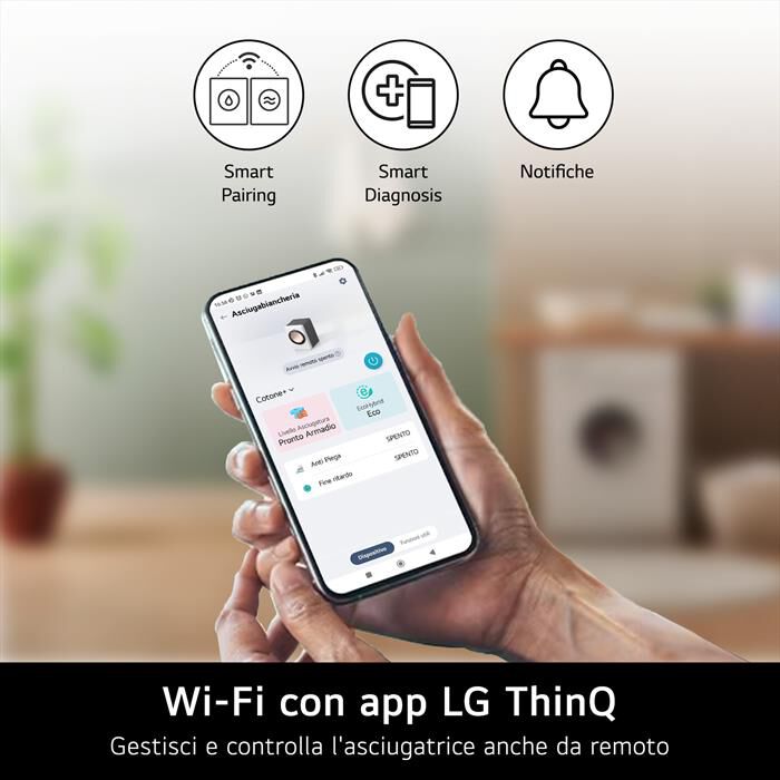 LG - Asciugatrice RH18U8AVCW 18Kg Classe D-Bianco