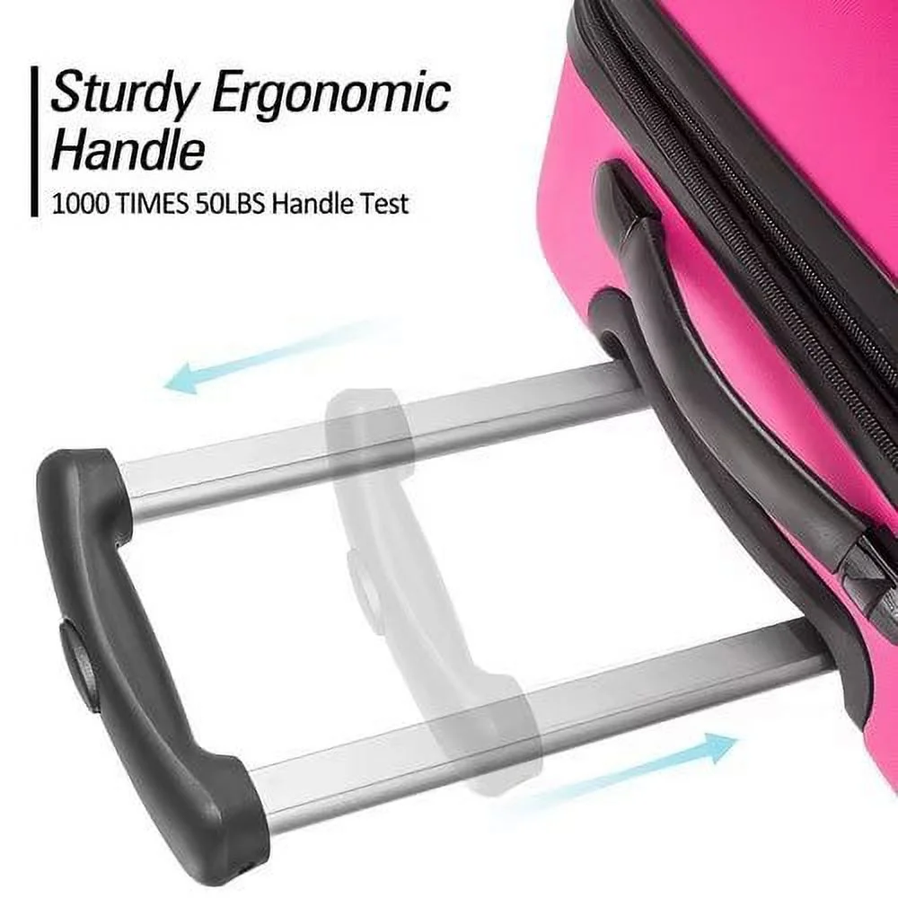 Expandable Suitcase Set of 3 with Double Spinner Wheels, Indestructible PP Material Hard Shell Luggage Sets TSA Lock, Carry on Expandable, Lightweight,20