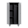 SUPEER Metal Rolling Garage Cabinet, 71'' Tall Industrial Storage Cabinet with Wheels and 4 Adjustable Shelves, Utility Filing Cabinet for Garage, Tool House, Assemble Required