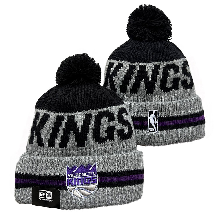 Sacramento Kings New Era Sport Night Cuffed Knit Hat with Pom