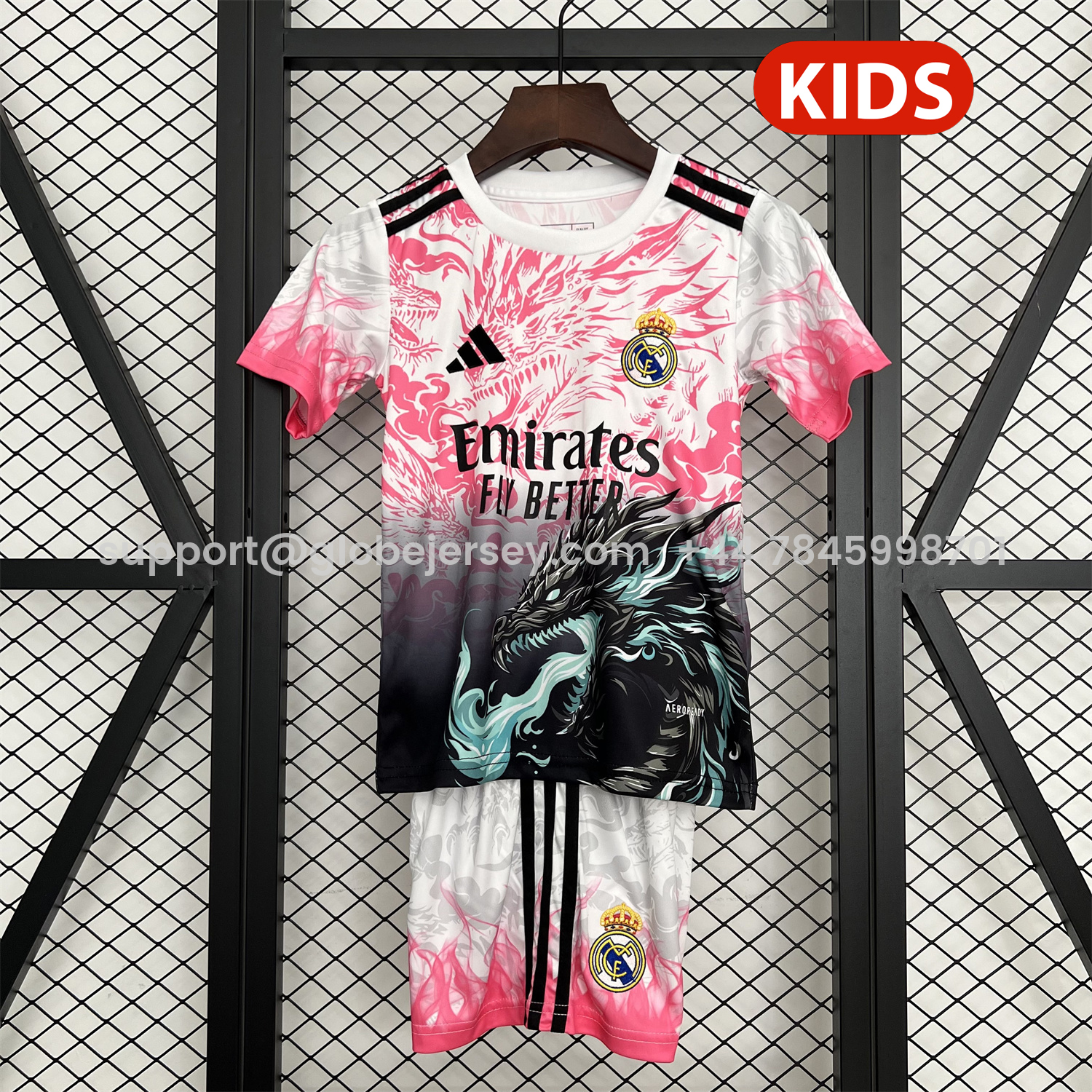 Real Madrid 25-26 Dragon Pink And Black Special Kids Kit