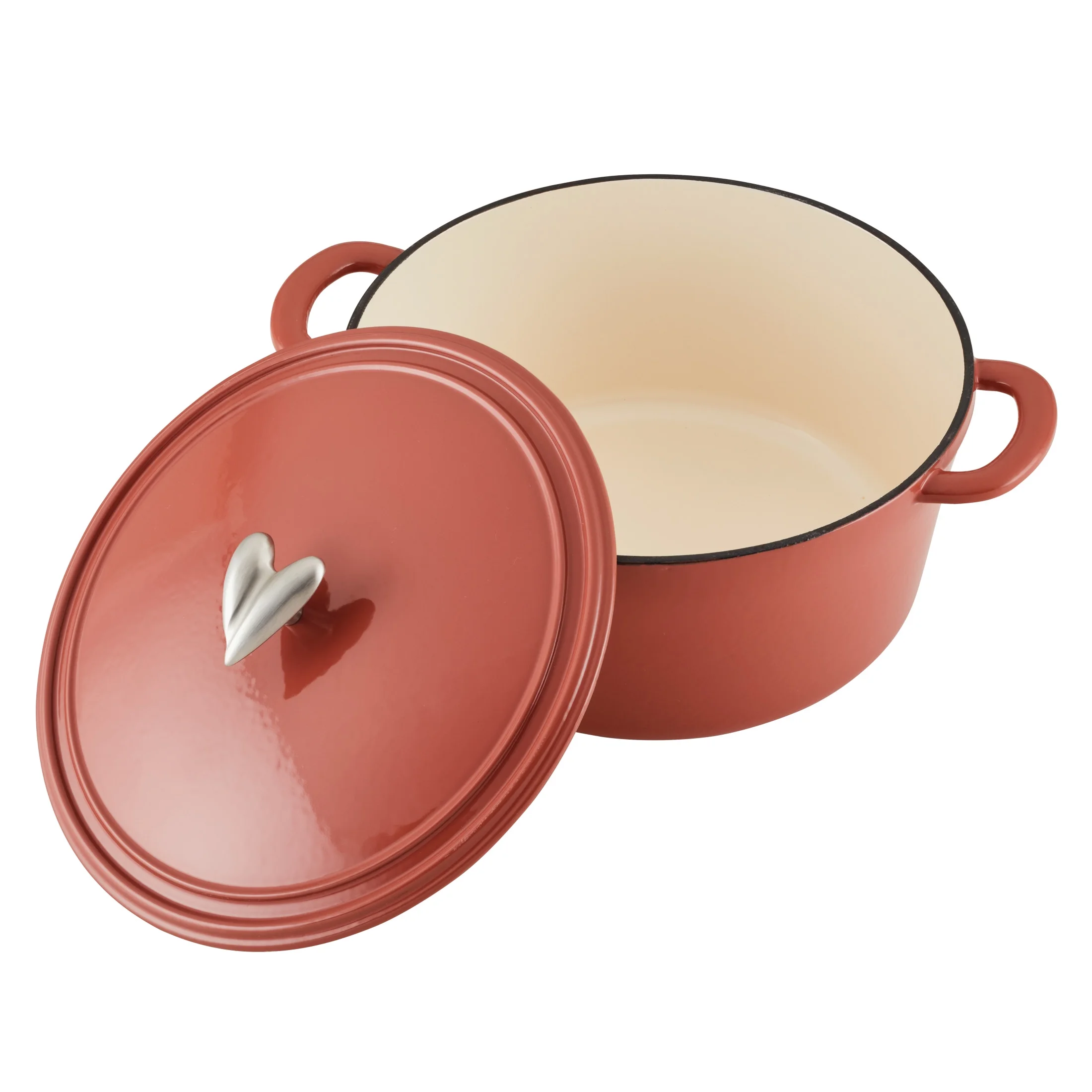 Ayesha Curry Enameled Cast Iron Dutch Oven with Lid, 6 Quart, Anchor Blue