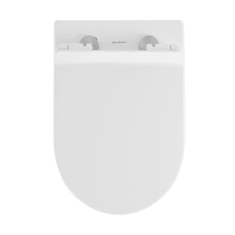 St. Tropez Back to Wall Concealed Tank Toilet Bowl Bundle in Glossy White