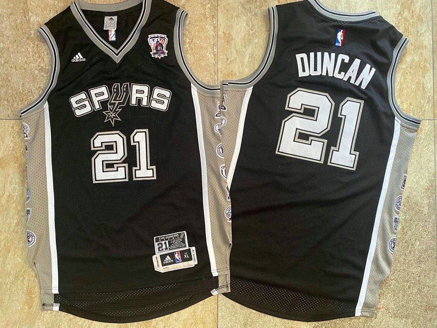 Tim Duncan Commemorative Throwback San Antonio Spurs Jersey
