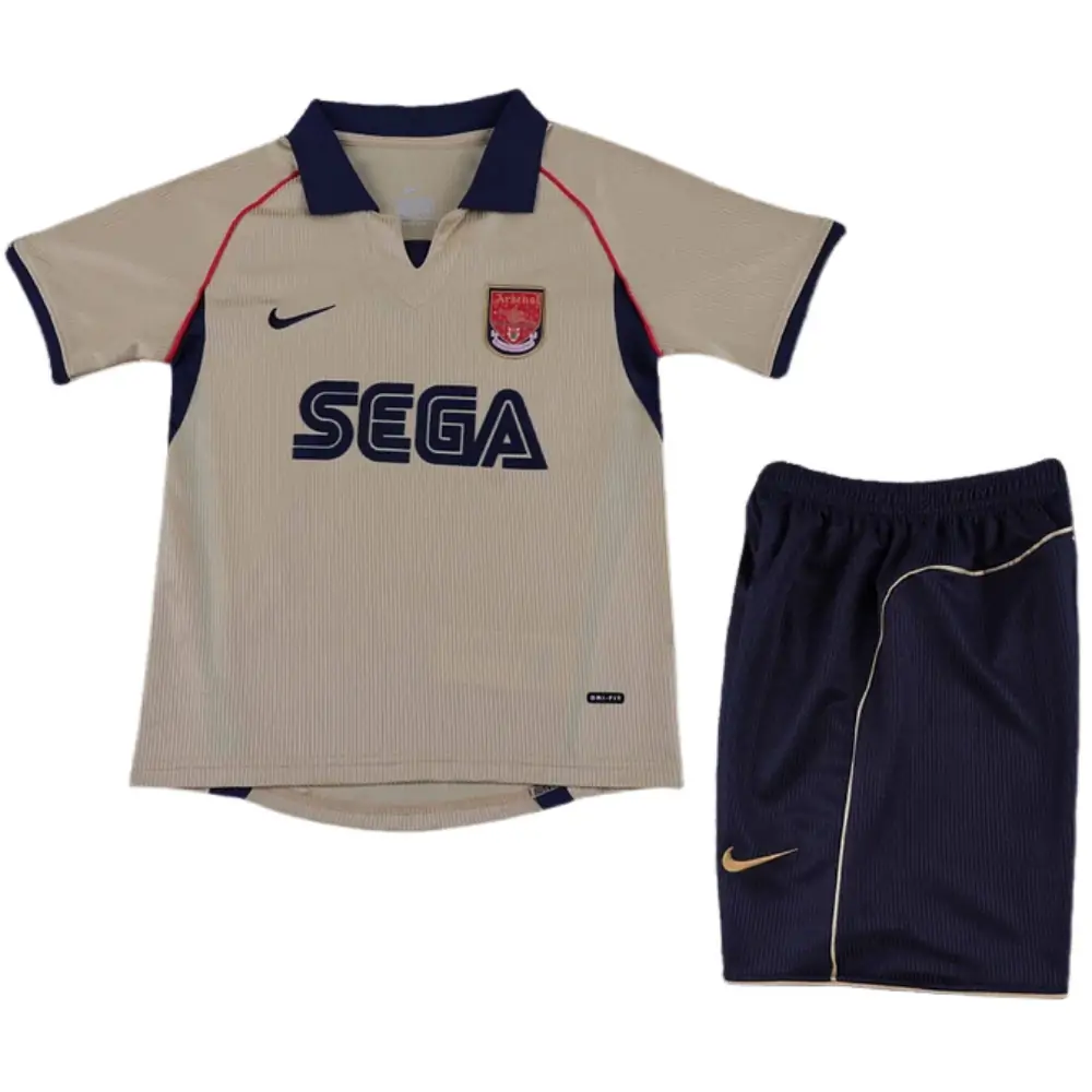 2001-02 Arsenal Away Retro Children's Jersey Set - Fans Edition