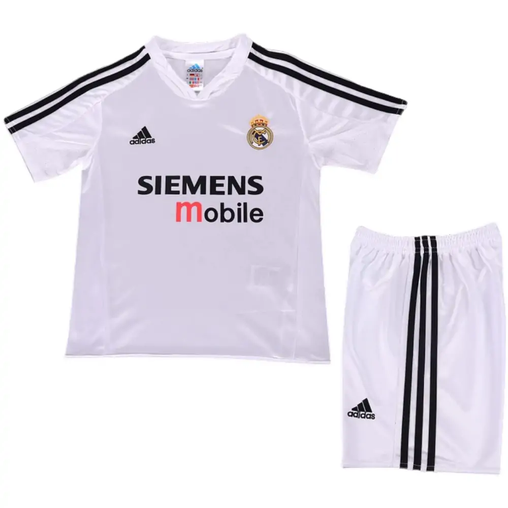 2004-05 Real Madrid Home Retro Children's Jersey Set - Fans Edition
