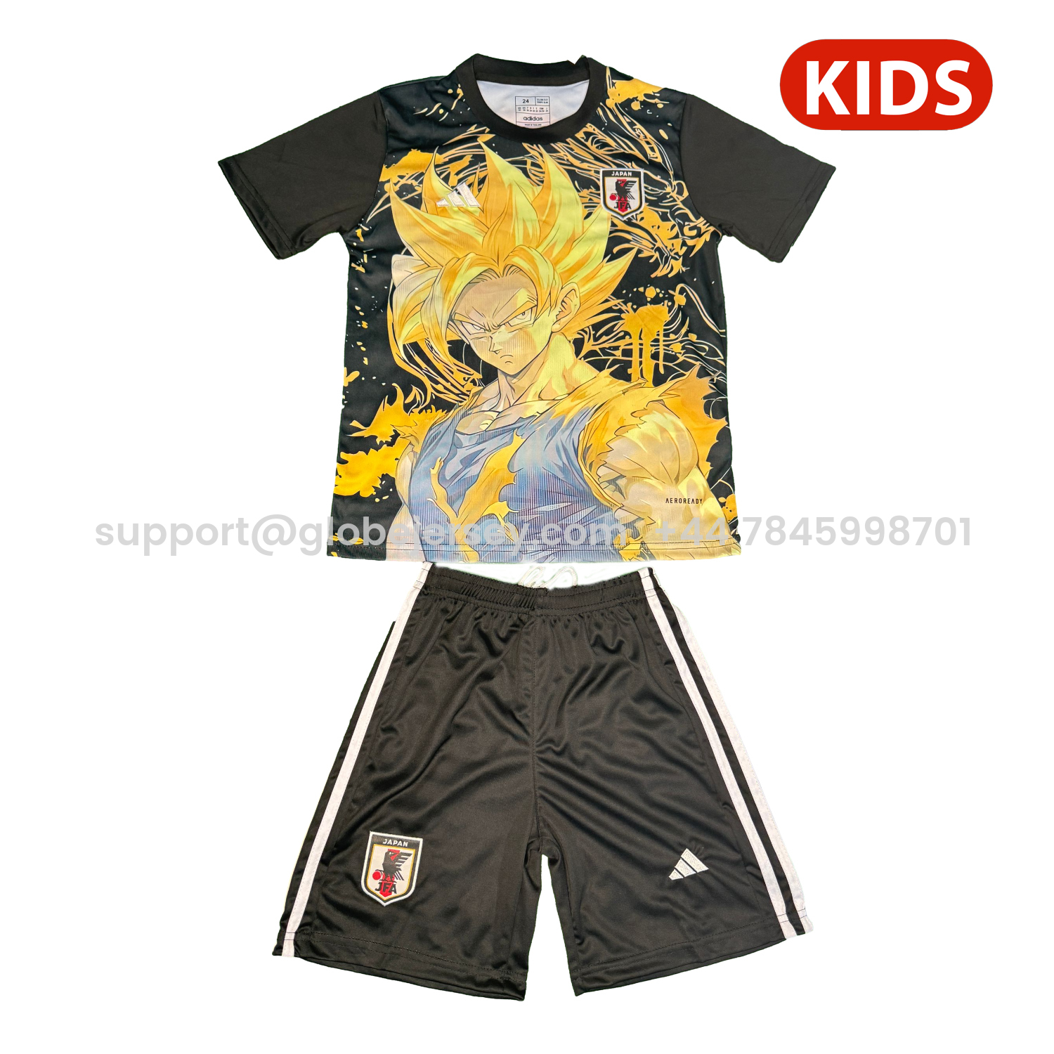 Japan 25-26 Golden Super Saiyan Black Special Kids Kit