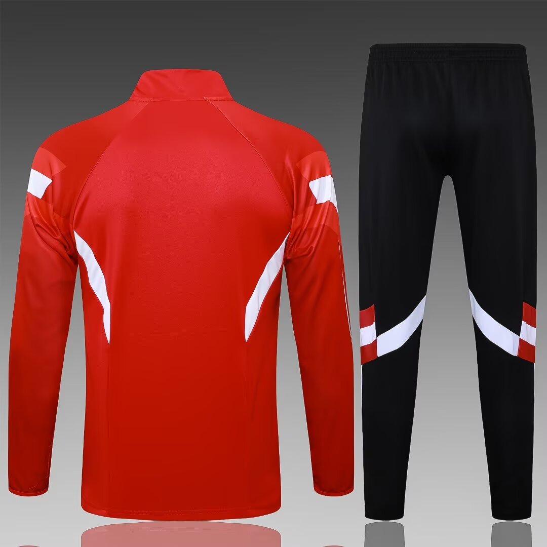 2024/2025 Bayern Munich Half-Pull Training Suit Red Football Shirt 1:1 Thai Quality