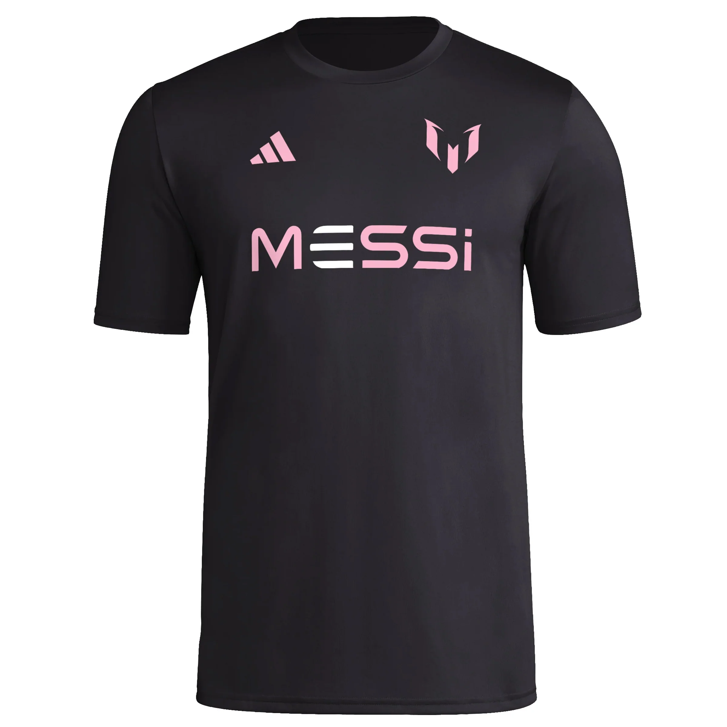 adidas Mens Lionel Messi Miami Wordmark Jersey Top (Black)