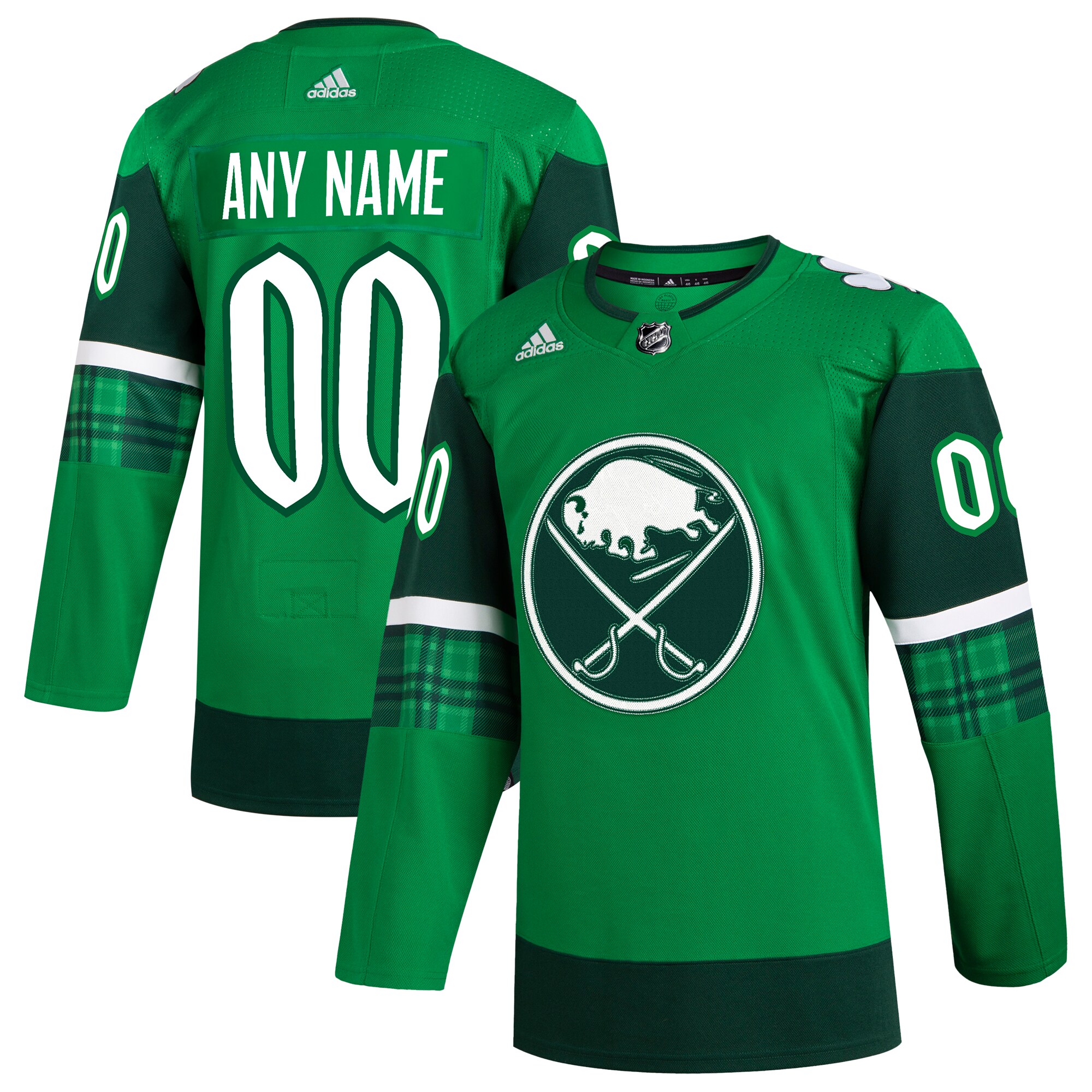 Buffalo Sabres  St. Patrick’s Day  Custom Jersey – Kelly Green