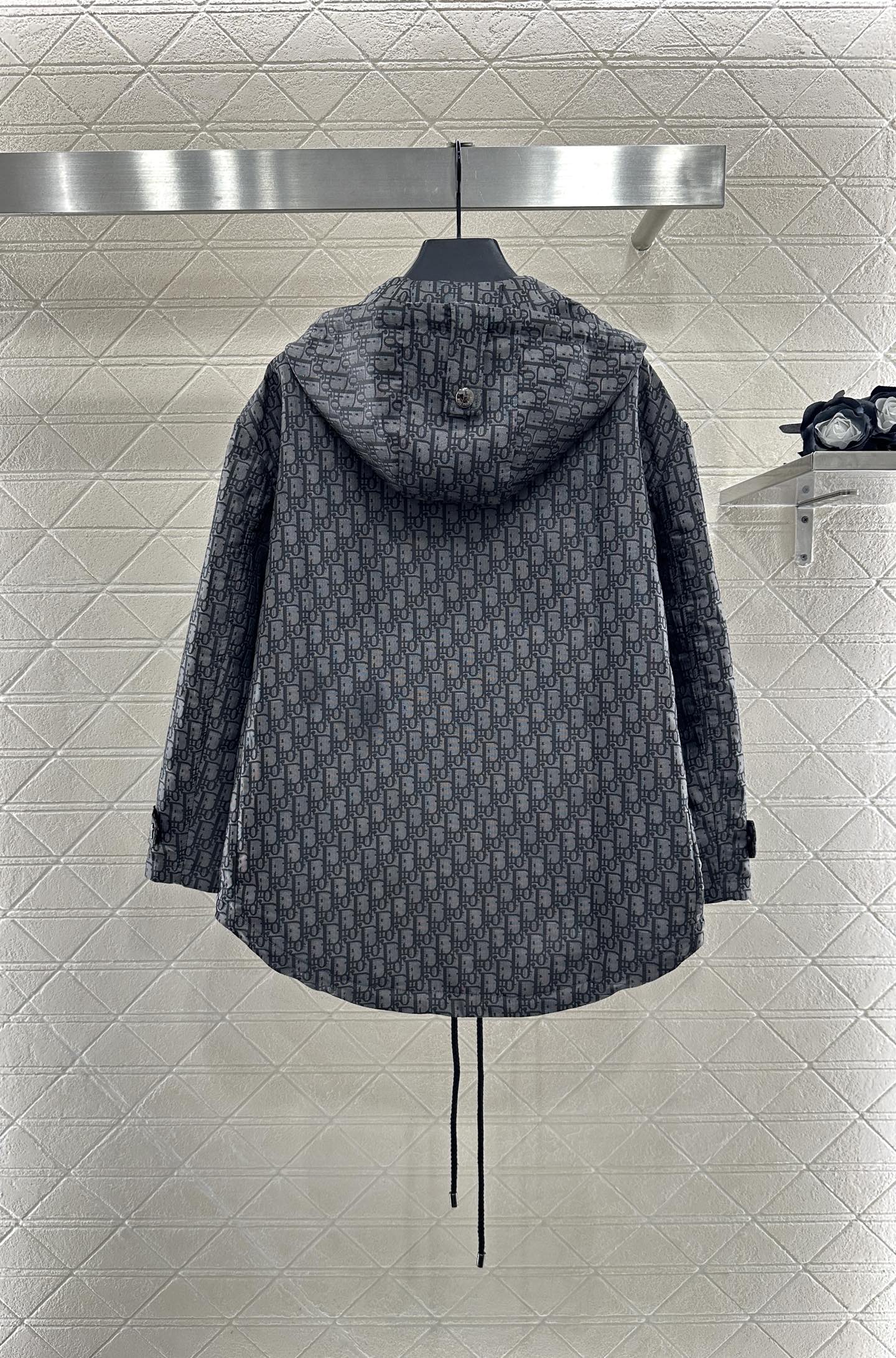 Hooded jacquard jacket