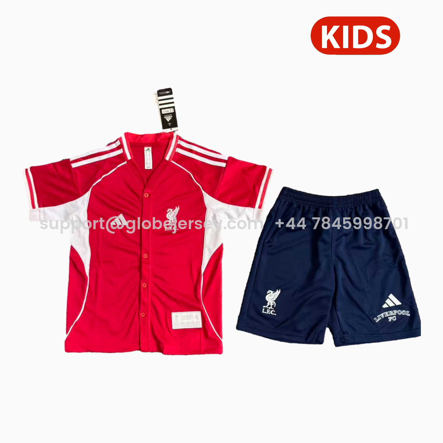Liver.pool 25-26 Red With White Lines Baseball Kids Kit