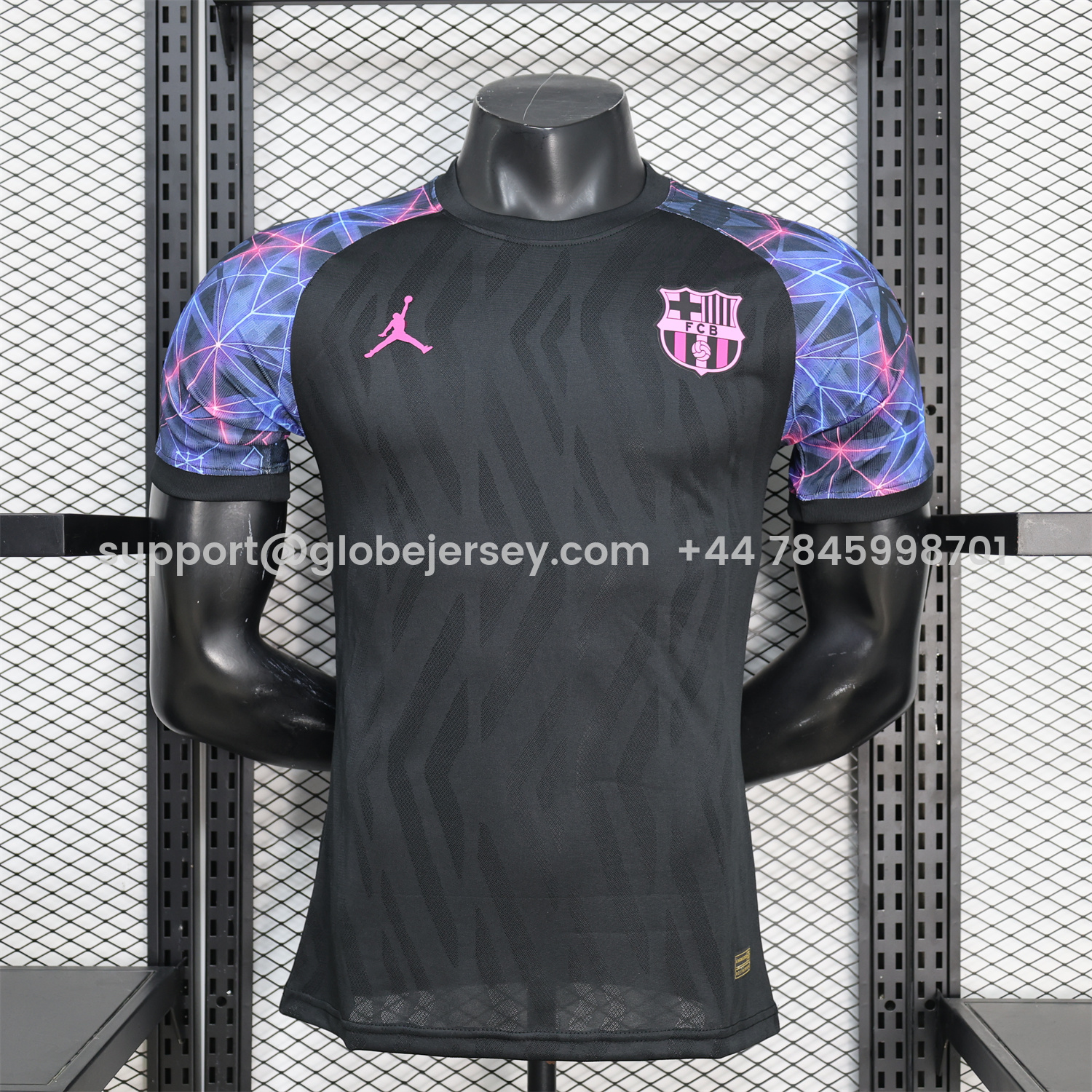 Barcelona 25-26 Black With Pink Special White Jersey - Player Version